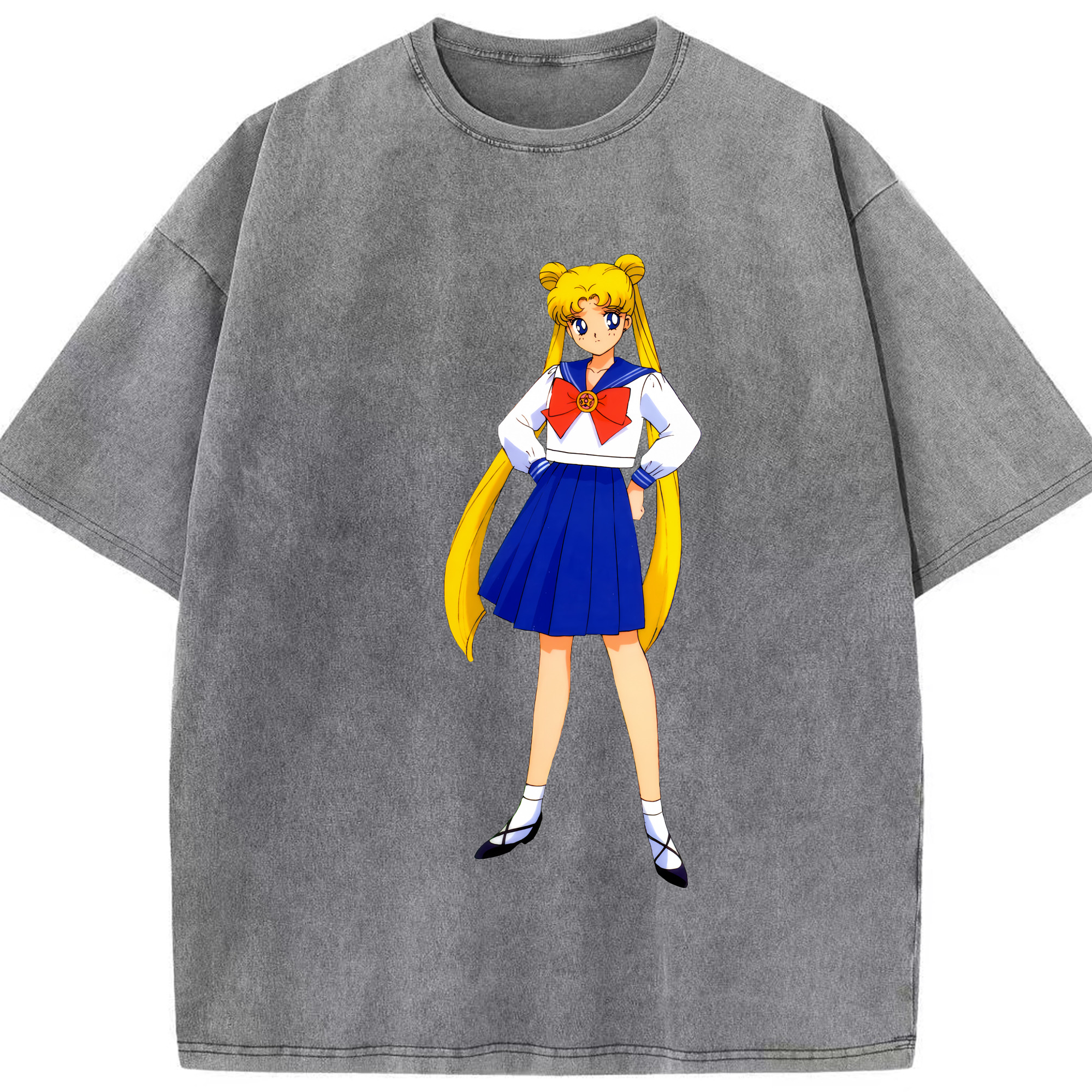 （画像用） 美少女戦士セーラームーン 愛野 美奈子 あいの みなこ Sailor Moon Aino Minako 綿100% ヴィンテージ風 半袖Tシャツ（フロントプリント）
