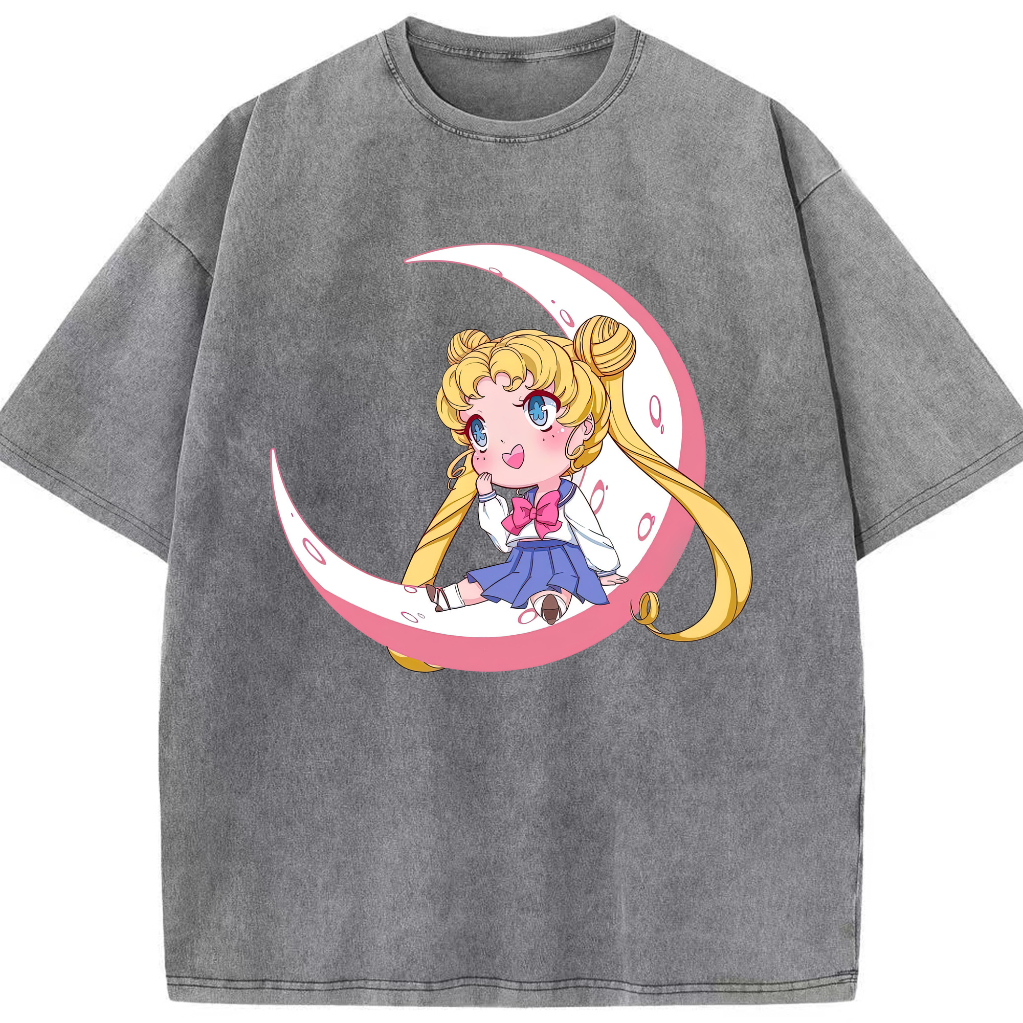 （画像用） 美少女戦士セーラームーン 愛野 美奈子 あいの みなこ Sailor Moon Aino Minako 綿100% ヴィンテージ風 半袖Tシャツ（フロントプリント）