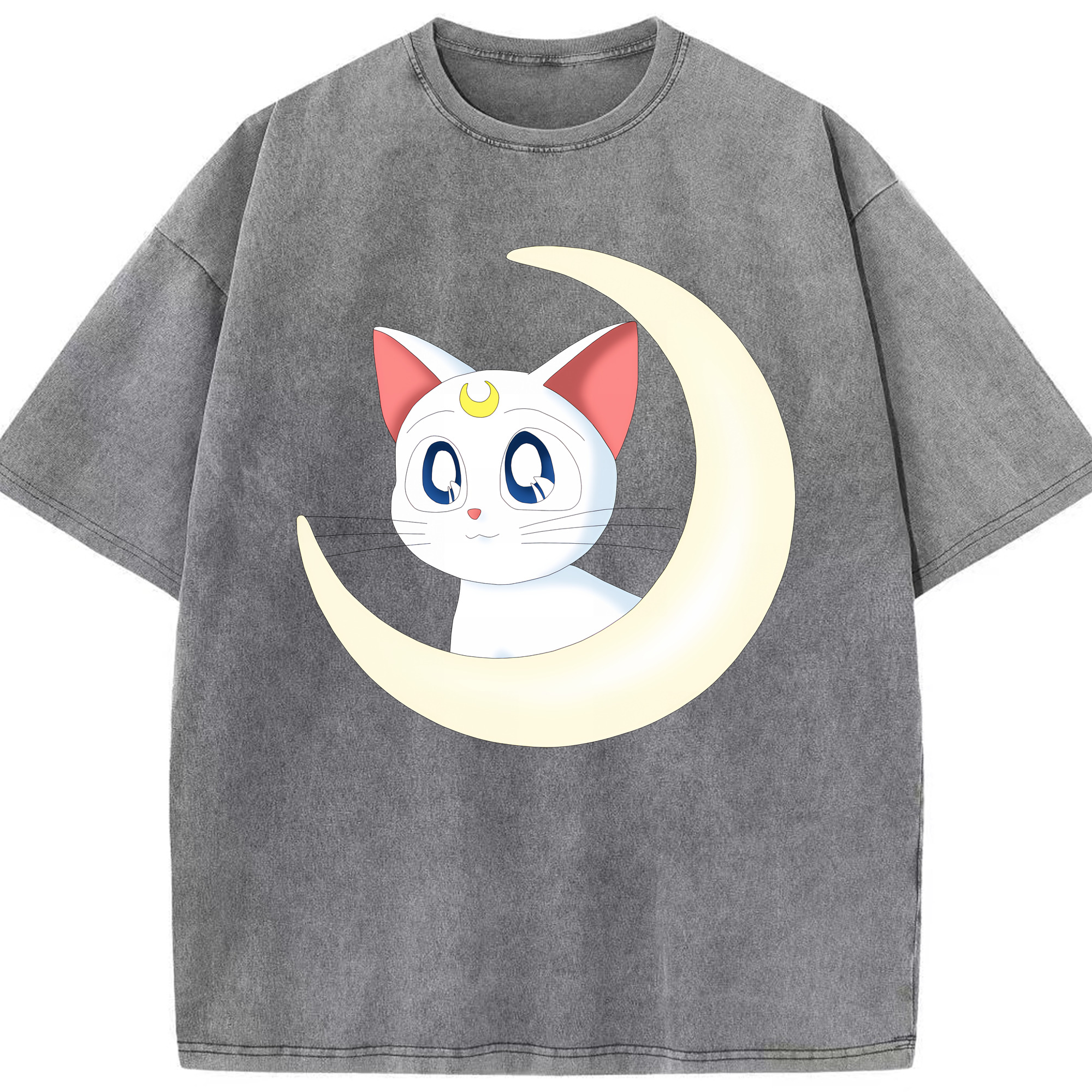 （画像用） 美少女戦士セーラームーン Sailor Moon 綿100% ヴィンテージ風 半袖Tシャツ（フロントプリント）