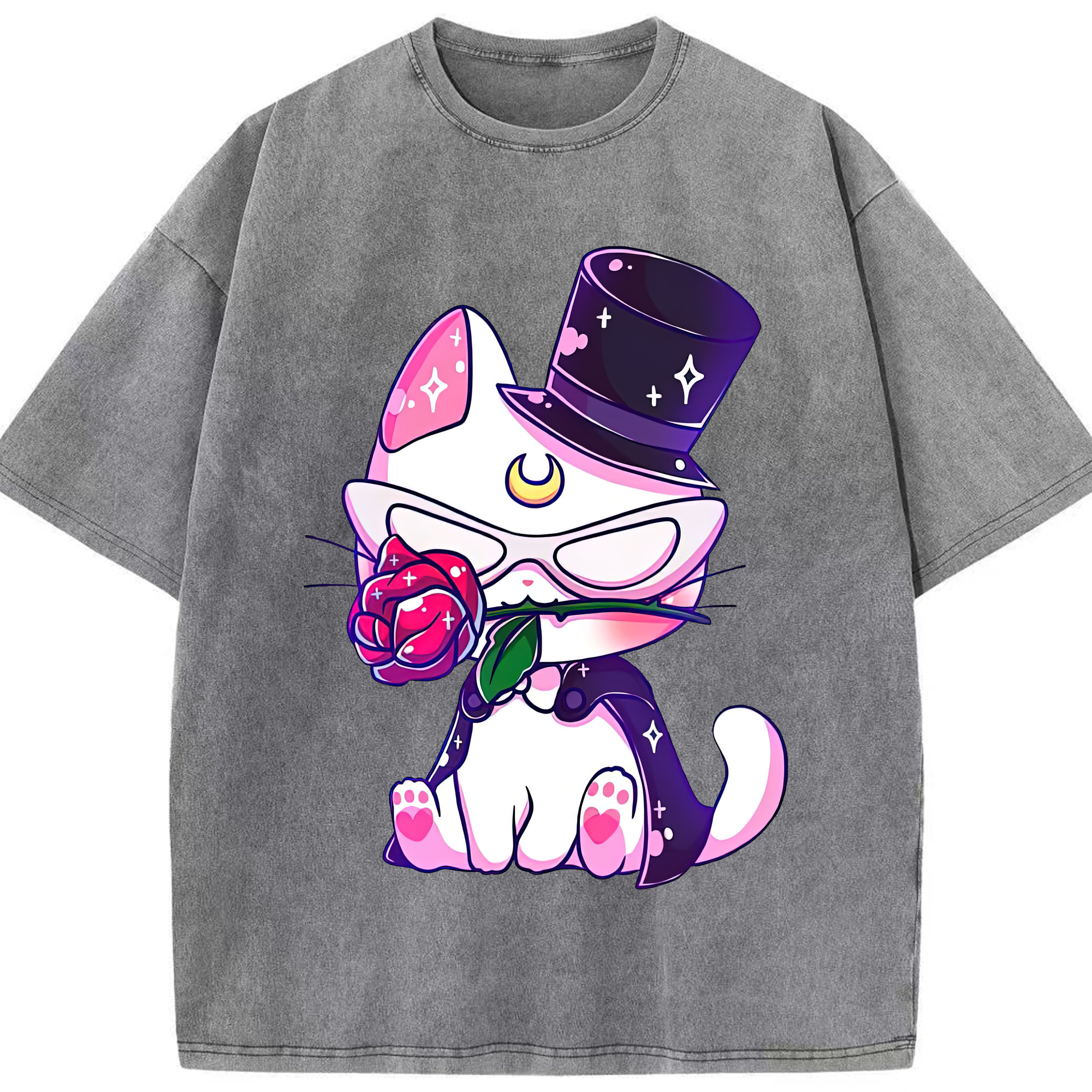 （画像用） 美少女戦士セーラームーン Sailor Moon 綿100% ヴィンテージ風 半袖Tシャツ（フロントプリント）