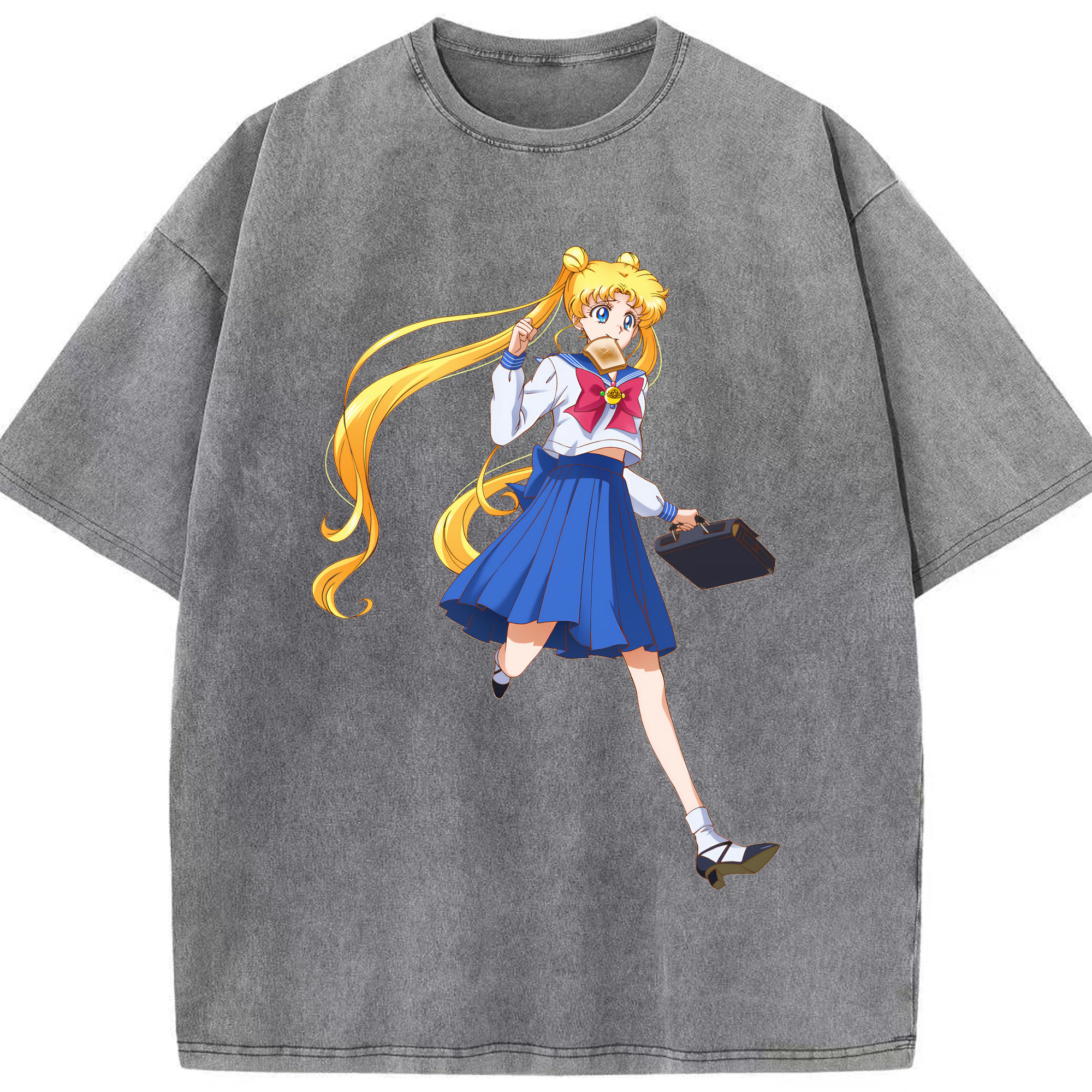 （画像用） 美少女戦士セーラームーン 愛野 美奈子 あいの みなこ Sailor Moon Aino Minako 綿100% ヴィンテージ風 半袖Tシャツ（フロントプリント）