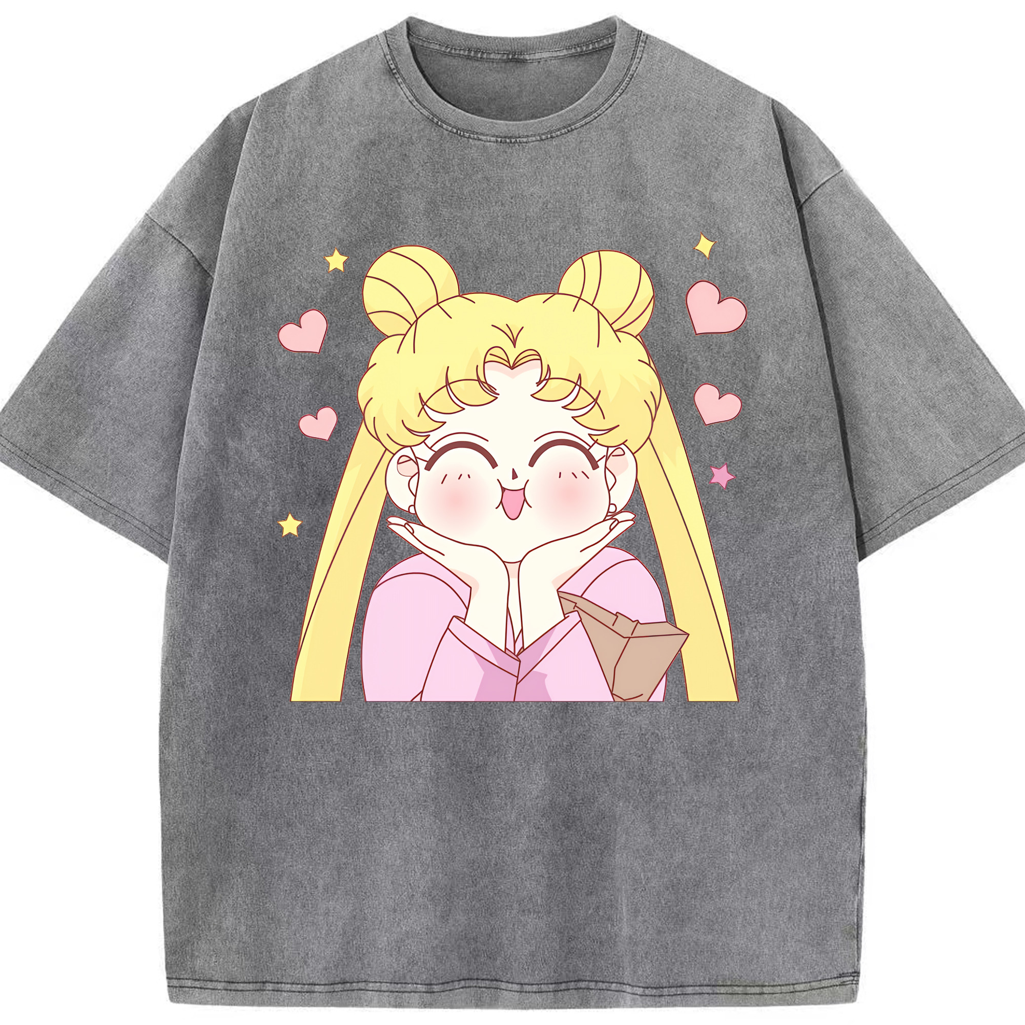 （画像用） 美少女戦士セーラームーン 愛野 美奈子 あいの みなこ Sailor Moon Aino Minako 綿100% ヴィンテージ風 半袖Tシャツ（フロントプリント）