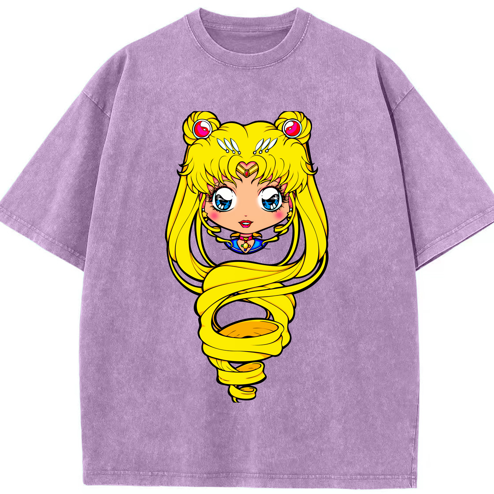 （画像用） 美少女戦士セーラームーン 月野 うさぎ つきの うさぎ Sailor Moon Tsukino Usagi 綿100% ヴィンテージ風 半袖Tシャツ（フロントプリント）