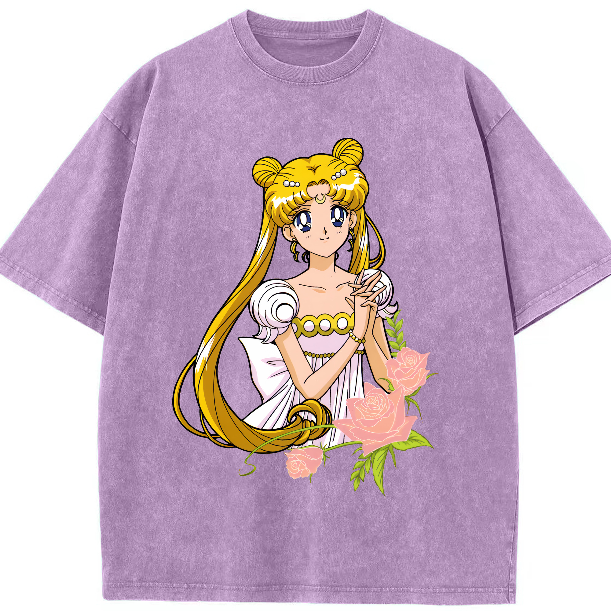 （画像用） 美少女戦士セーラームーン 愛野 美奈子 あいの みなこ Sailor Moon Aino Minako 綿100% ヴィンテージ風 半袖Tシャツ（フロントプリント）