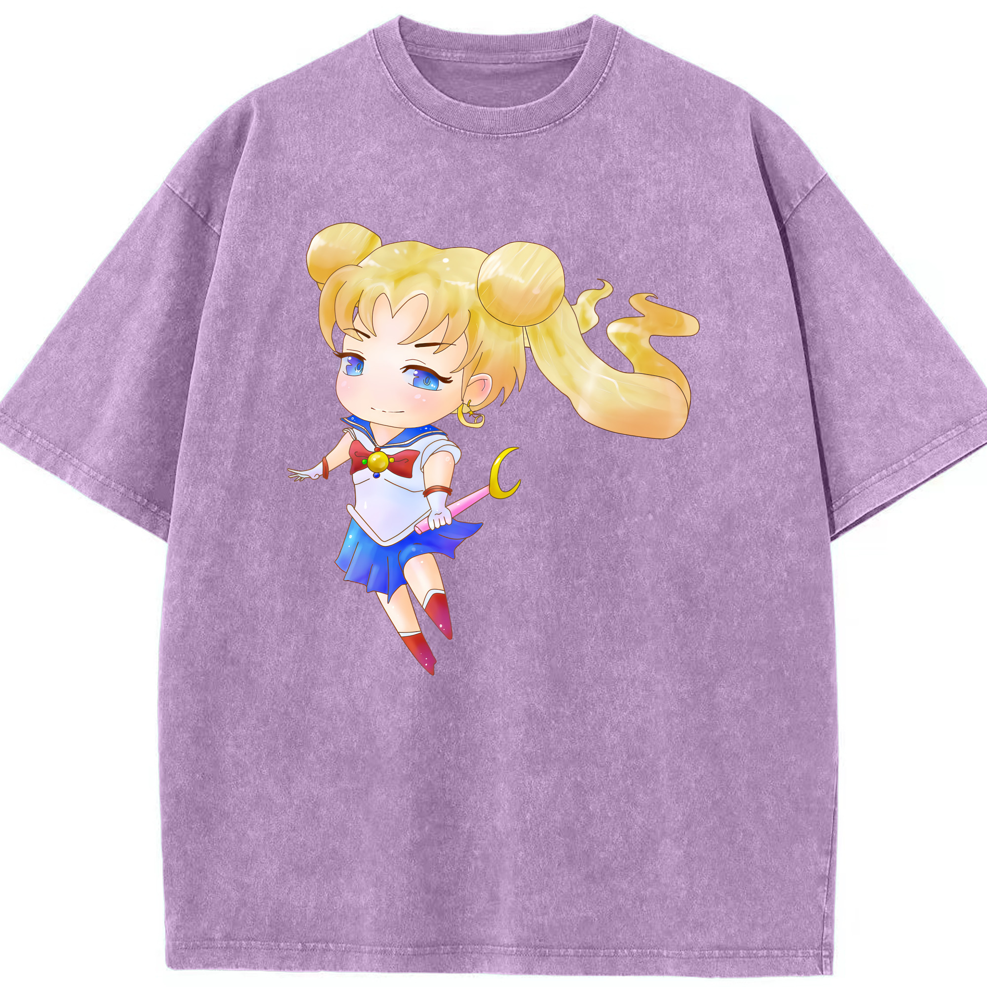 （画像用） 美少女戦士セーラームーン 愛野 美奈子 あいの みなこ Sailor Moon Aino Minako 綿100% ヴィンテージ風 半袖Tシャツ（フロントプリント）