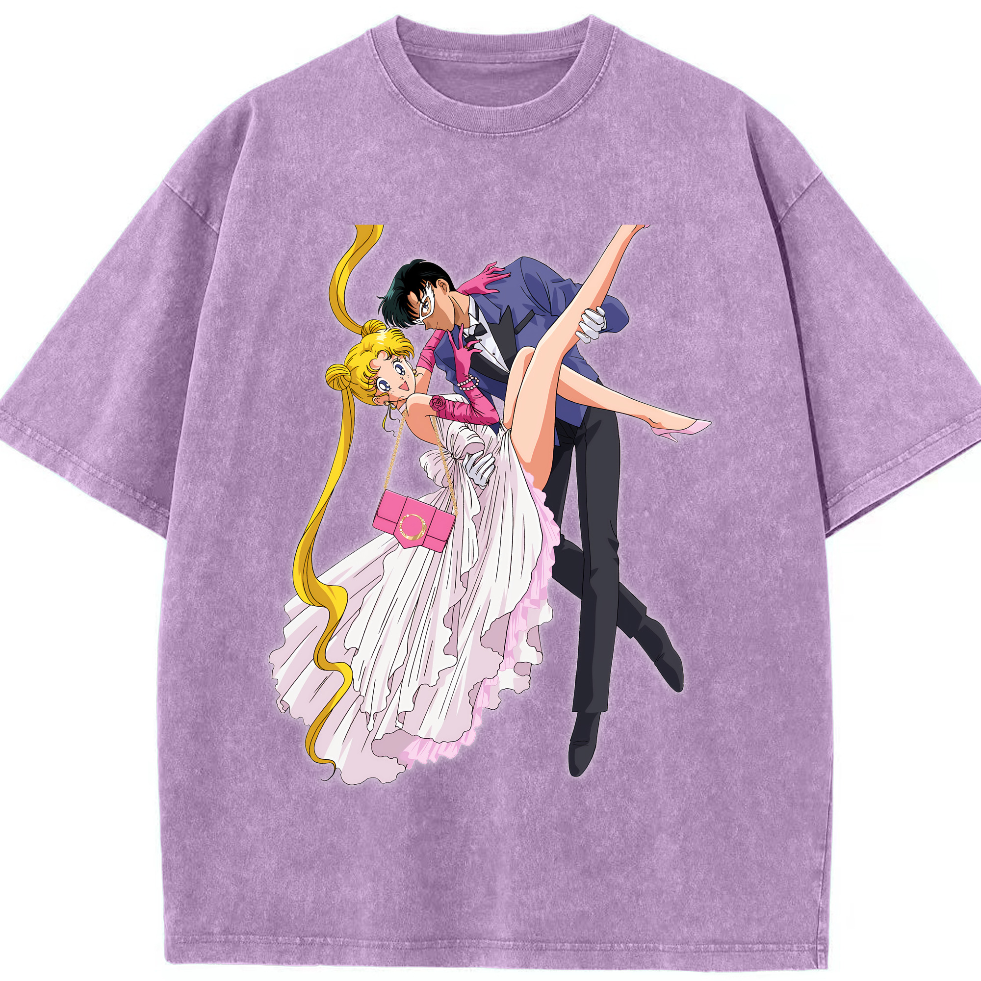 （画像用） 美少女戦士セーラームーン 愛野 美奈子 あいの みなこ Sailor Moon Aino Minako 綿100% ヴィンテージ風 半袖Tシャツ（フロントプリント）