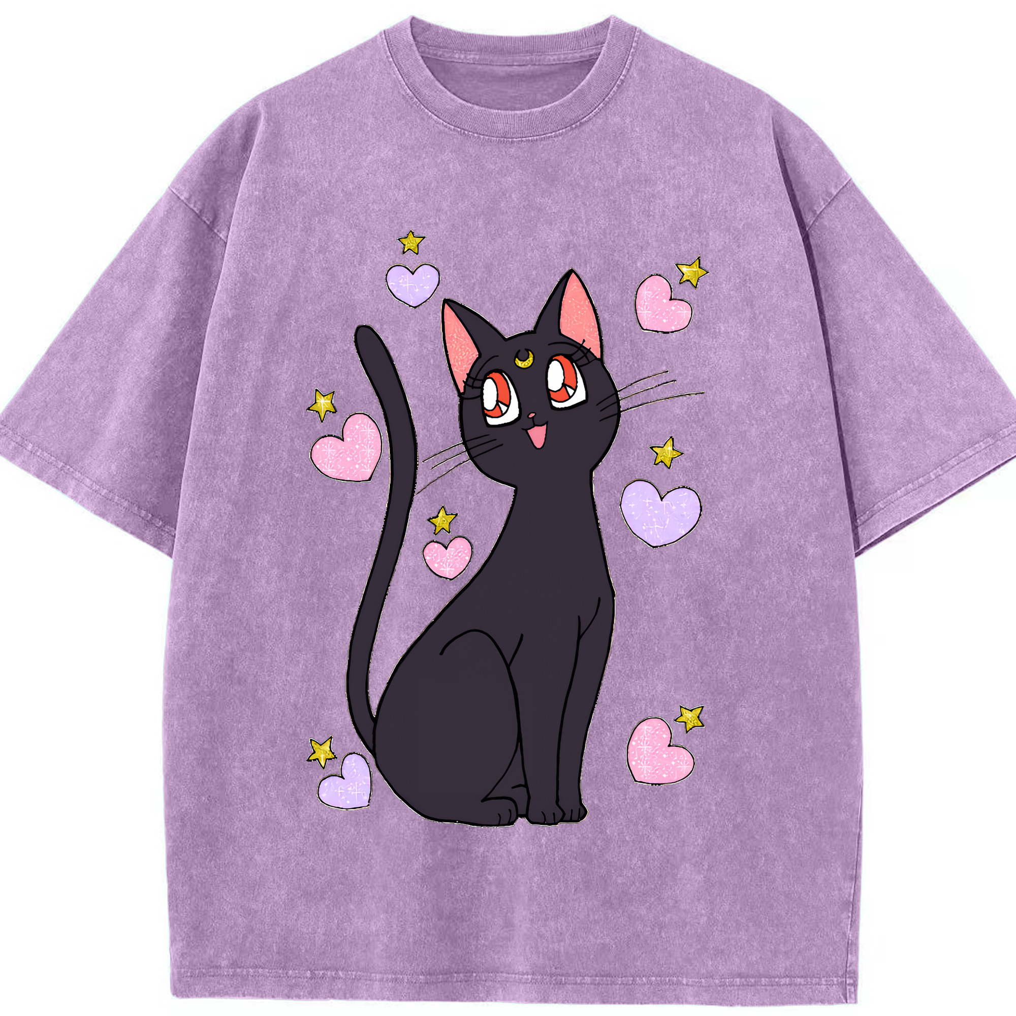 （画像用） 美少女戦士セーラームーン Sailor Moon 綿100% ヴィンテージ風 半袖Tシャツ（フロントプリント）
