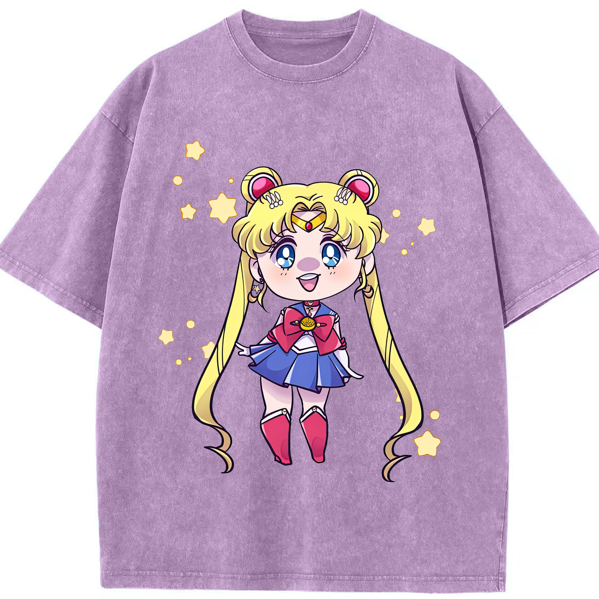 （画像用） 美少女戦士セーラームーン 月野 うさぎ つきの うさぎ Sailor Moon Tsukino Usagi 綿100% ヴィンテージ風 半袖Tシャツ（フロントプリント）