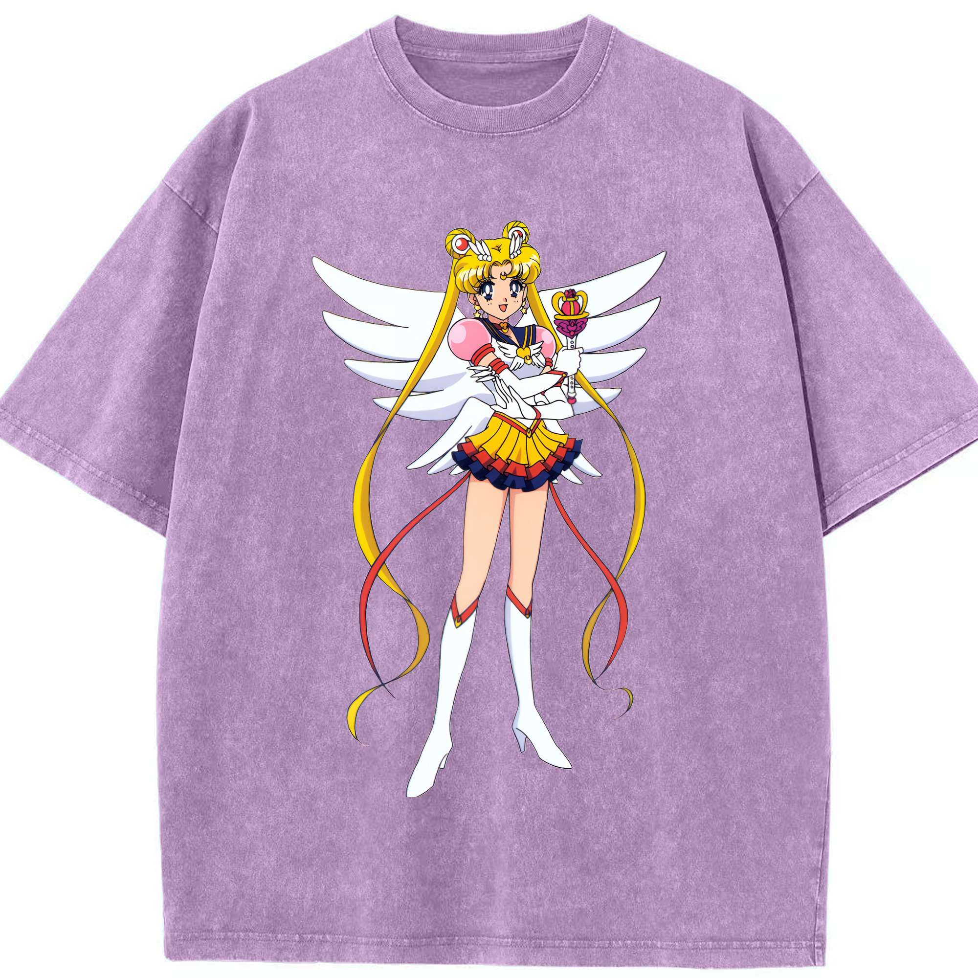 （画像用） 美少女戦士セーラームーン 月野 うさぎ つきの うさぎ Sailor Moon Tsukino Usagi 綿100% ヴィンテージ風 半袖Tシャツ（フロントプリント）
