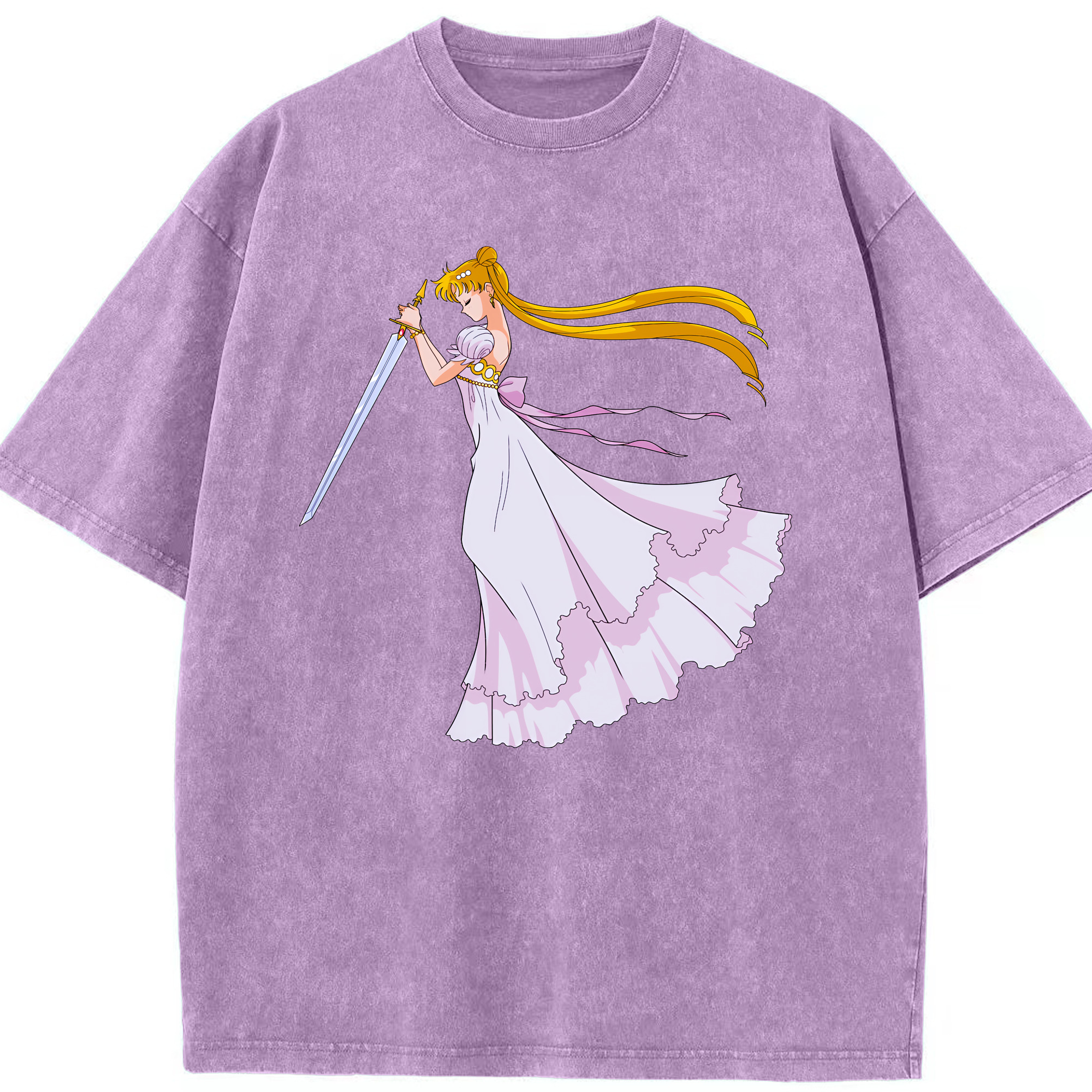 （画像用） 美少女戦士セーラームーン 愛野 美奈子 あいの みなこ Sailor Moon Aino Minako 綿100% ヴィンテージ風 半袖Tシャツ（フロントプリント）