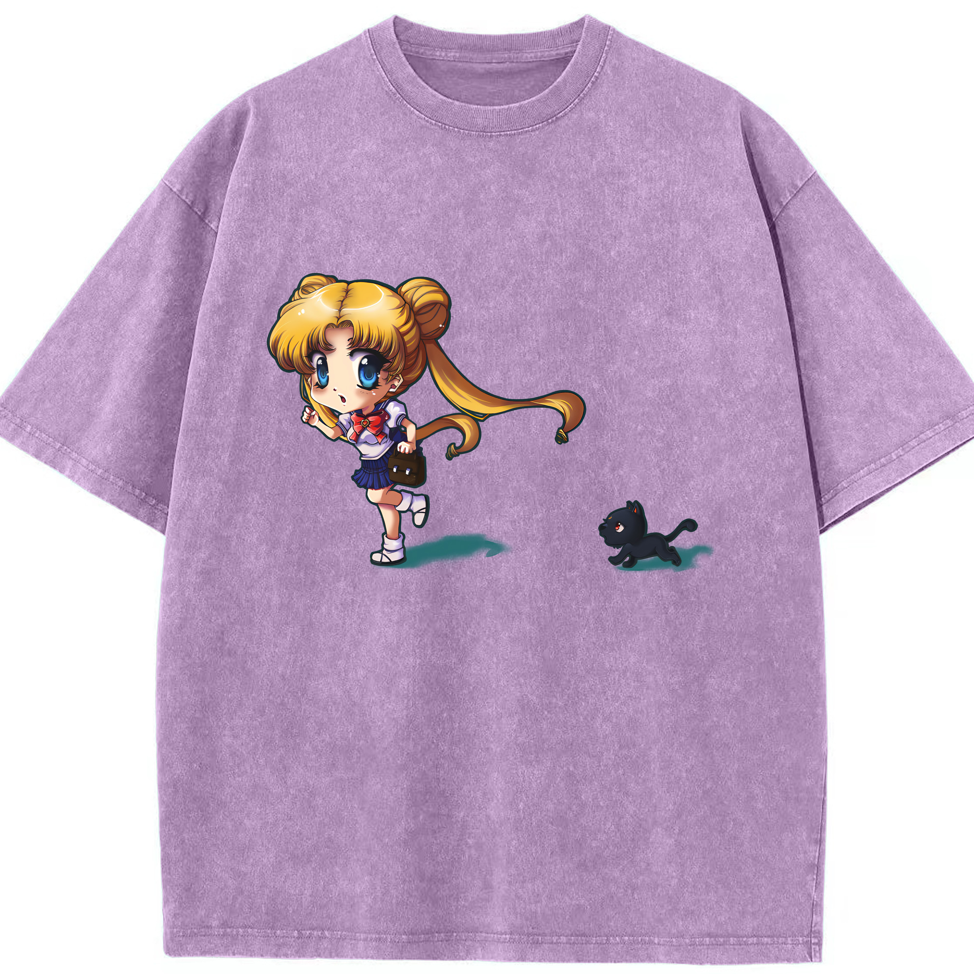 （画像用） 美少女戦士セーラームーン 愛野 美奈子 あいの みなこ Sailor Moon Aino Minako 綿100% ヴィンテージ風 半袖Tシャツ（フロントプリント）