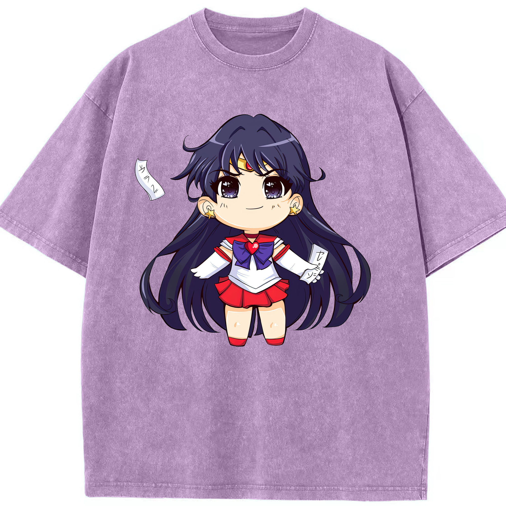 （画像用） 美少女戦士セーラームーン 火野レイ ひの レイ Sailor Moon Hino Rei （セーラーマーズ,Sailor Mars） 綿100% ヴィンテージ風 半袖Tシャツ（フロントプリント）