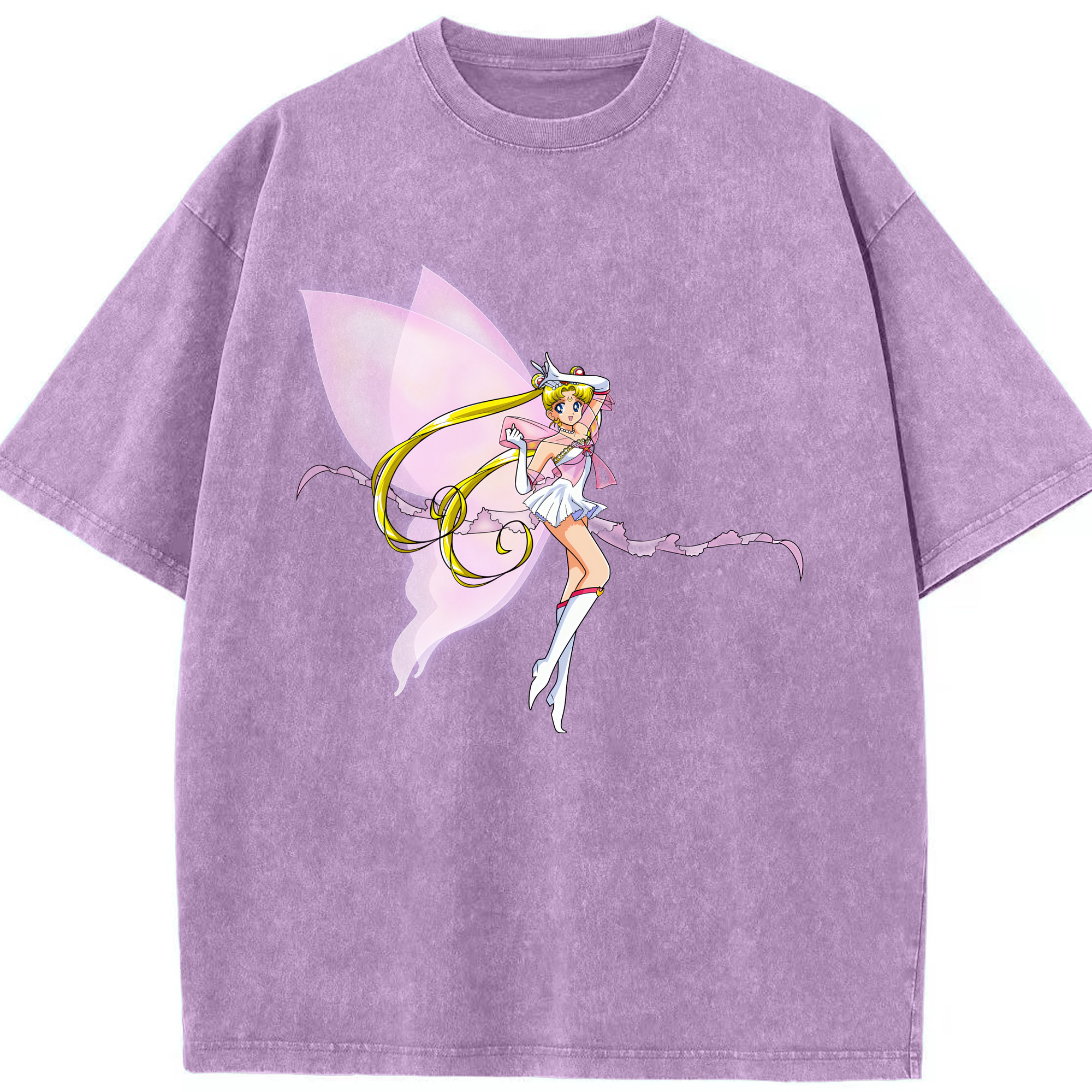 （画像用） 美少女戦士セーラームーン 月野 うさぎ つきの うさぎ Sailor Moon Tsukino Usagi 綿100% ヴィンテージ風 半袖Tシャツ（フロントプリント）