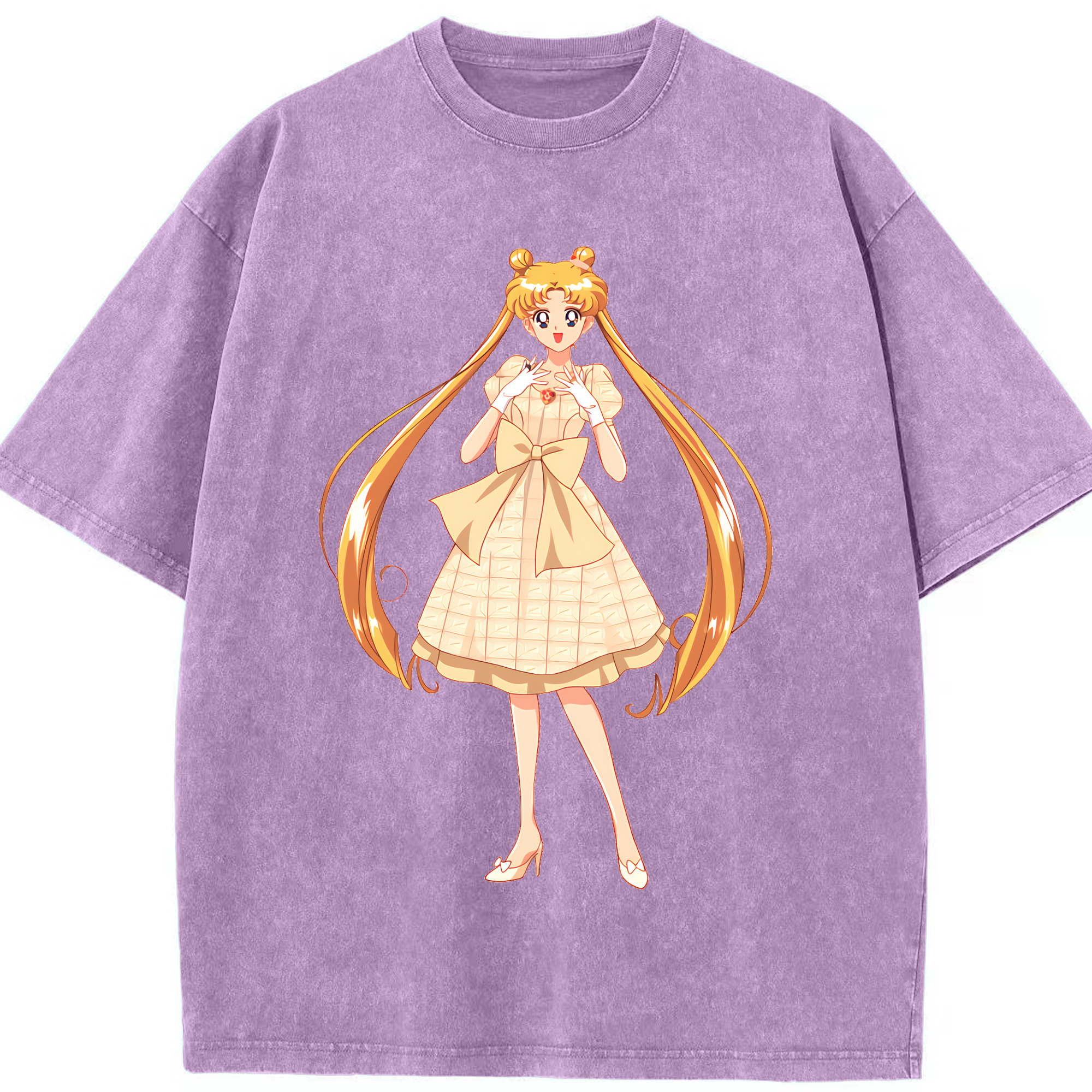 （画像用） 美少女戦士セーラームーン 愛野 美奈子 あいの みなこ Sailor Moon Aino Minako 綿100% ヴィンテージ風 半袖Tシャツ（フロントプリント）