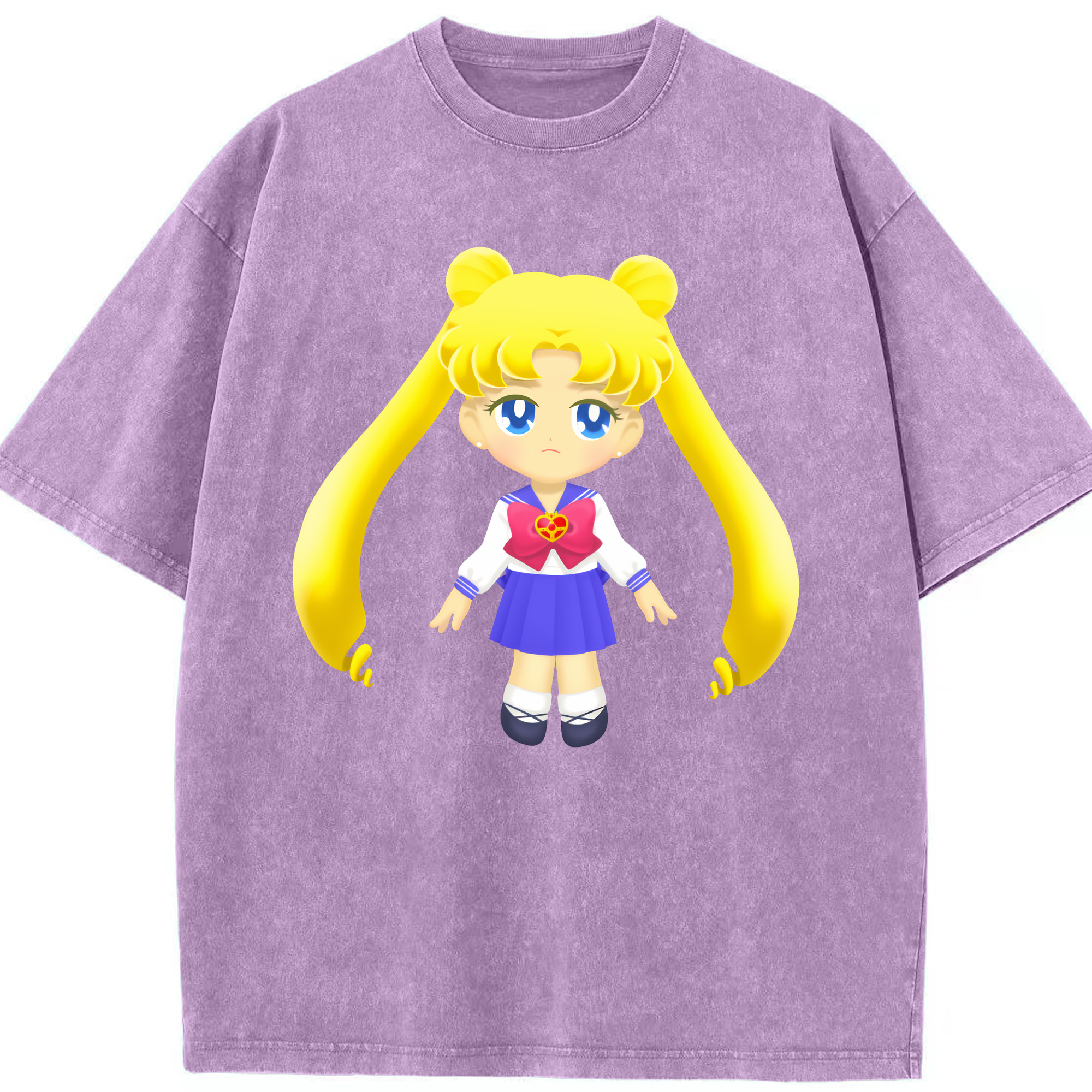 （画像用） 美少女戦士セーラームーン 愛野 美奈子 あいの みなこ Sailor Moon Aino Minako 綿100% ヴィンテージ風 半袖Tシャツ（フロントプリント）