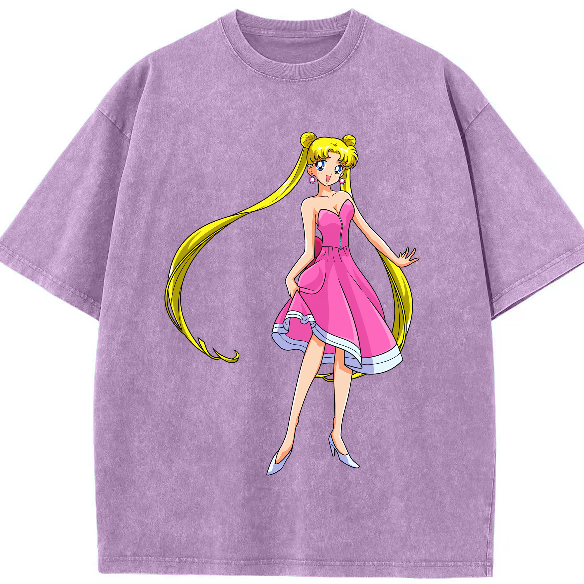（画像用） 美少女戦士セーラームーン 愛野 美奈子 あいの みなこ Sailor Moon Aino Minako 綿100% ヴィンテージ風 半袖Tシャツ（フロントプリント）