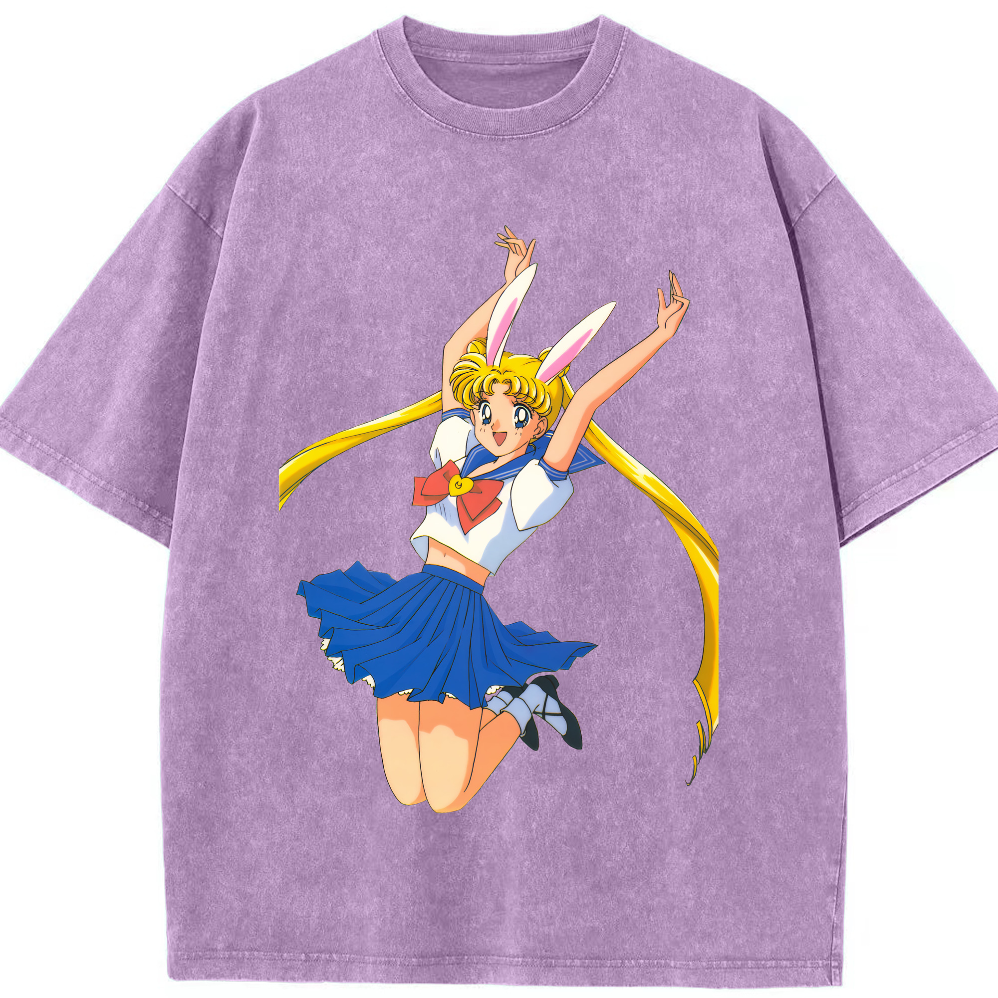 （画像用） 美少女戦士セーラームーン 愛野 美奈子 あいの みなこ Sailor Moon Aino Minako 綿100% ヴィンテージ風 半袖Tシャツ（フロントプリント）