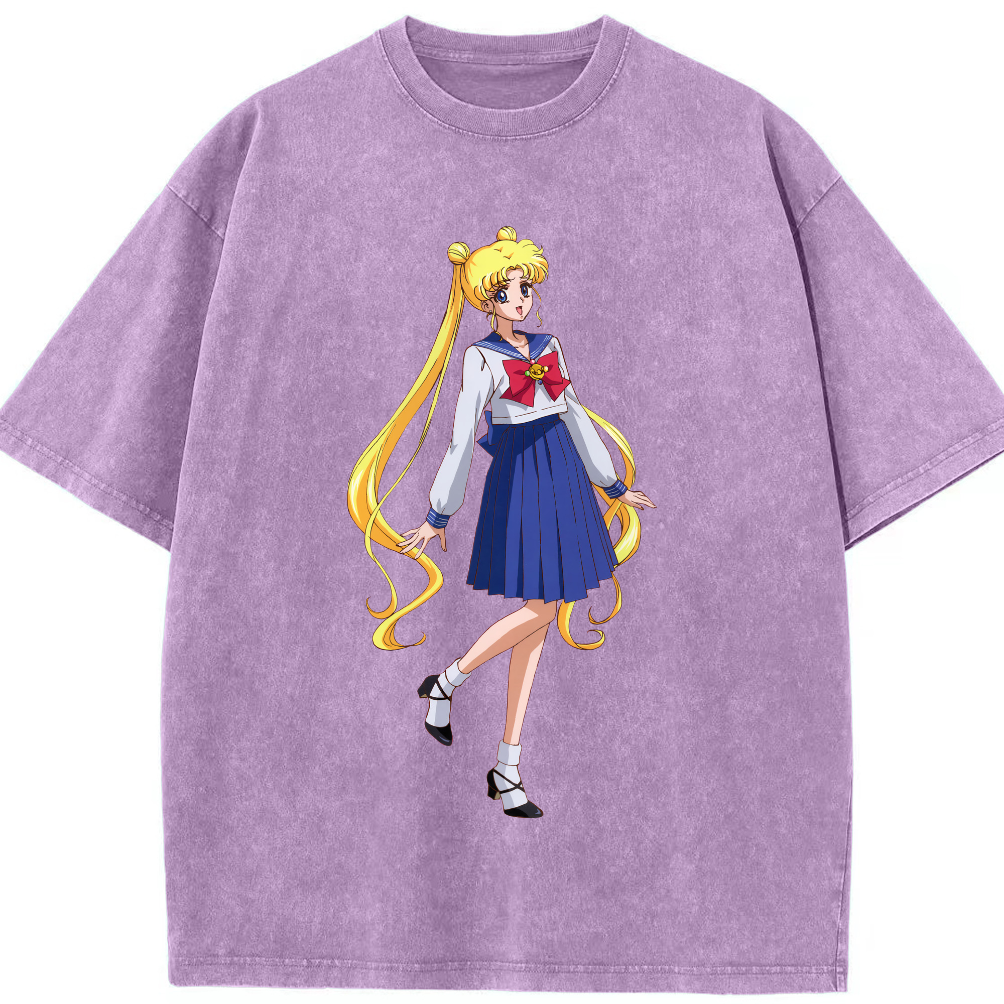 （画像用） 美少女戦士セーラームーン 愛野 美奈子 あいの みなこ Sailor Moon Aino Minako 綿100% ヴィンテージ風 半袖Tシャツ（フロントプリント）