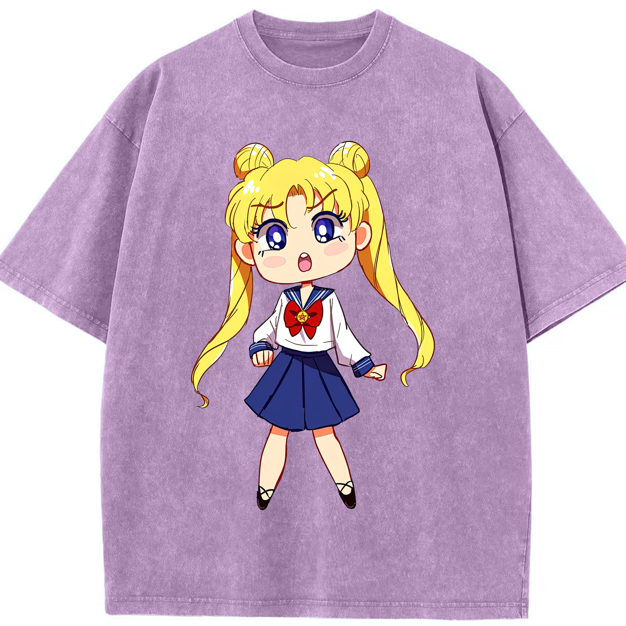 （画像用） 美少女戦士セーラームーン 愛野 美奈子 あいの みなこ Sailor Moon Aino Minako 綿100% ヴィンテージ風 半袖Tシャツ（フロントプリント）