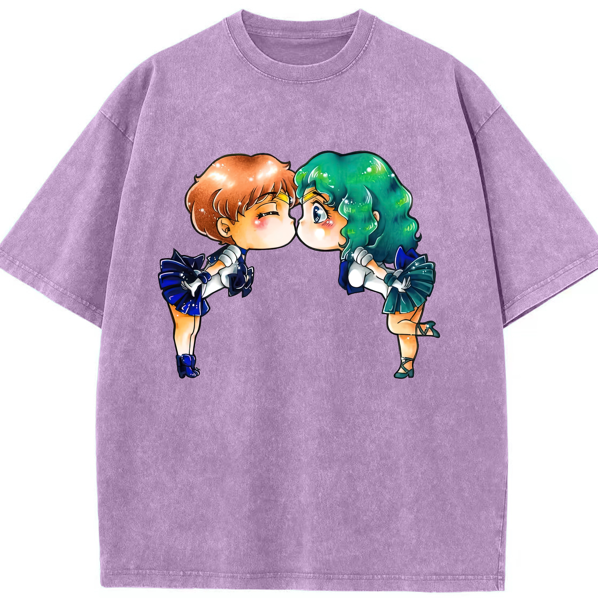（画像用） 美少女戦士セーラームーン 天王はるか Sailor Moon Tenoh Haruka 綿100% ヴィンテージ風 半袖Tシャツ（フロントプリント）