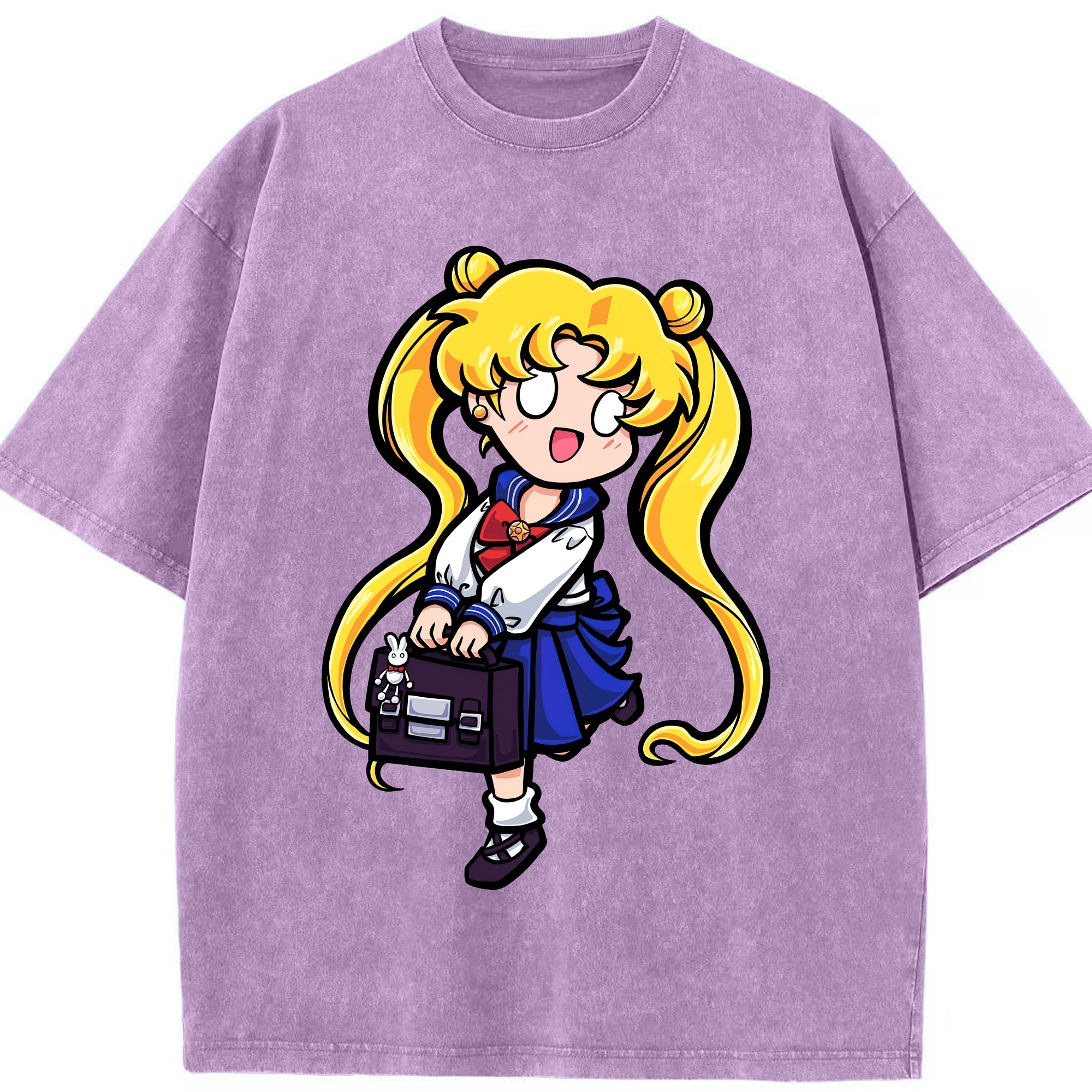 （画像用） 美少女戦士セーラームーン 愛野 美奈子 あいの みなこ Sailor Moon Aino Minako 綿100% ヴィンテージ風 半袖Tシャツ（フロントプリント）