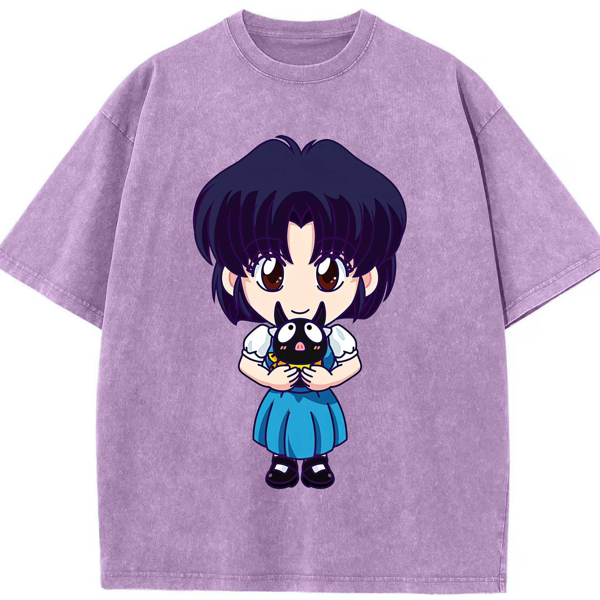 （画像用） 美少女戦士セーラームーン 水野 亜美 みずの あみ Sailor Moon Mizuno Ami 綿100% ヴィンテージ風 半袖Tシャツ（フロントプリント）