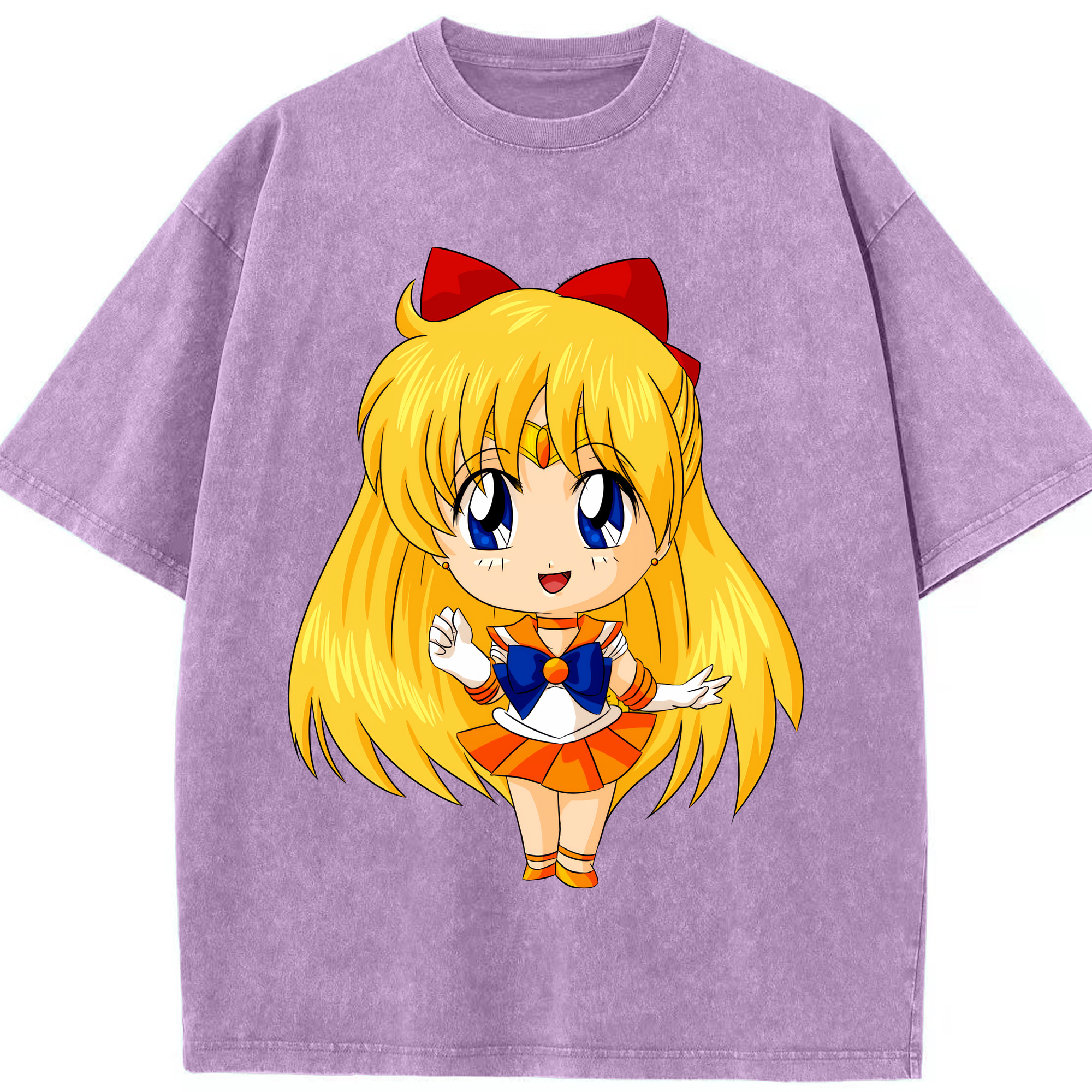 （画像用） 美少女戦士セーラームーン 愛野 美奈子 あいの みなこ Sailor Moon Aino Minako 綿100% ヴィンテージ風 半袖Tシャツ（フロントプリント）