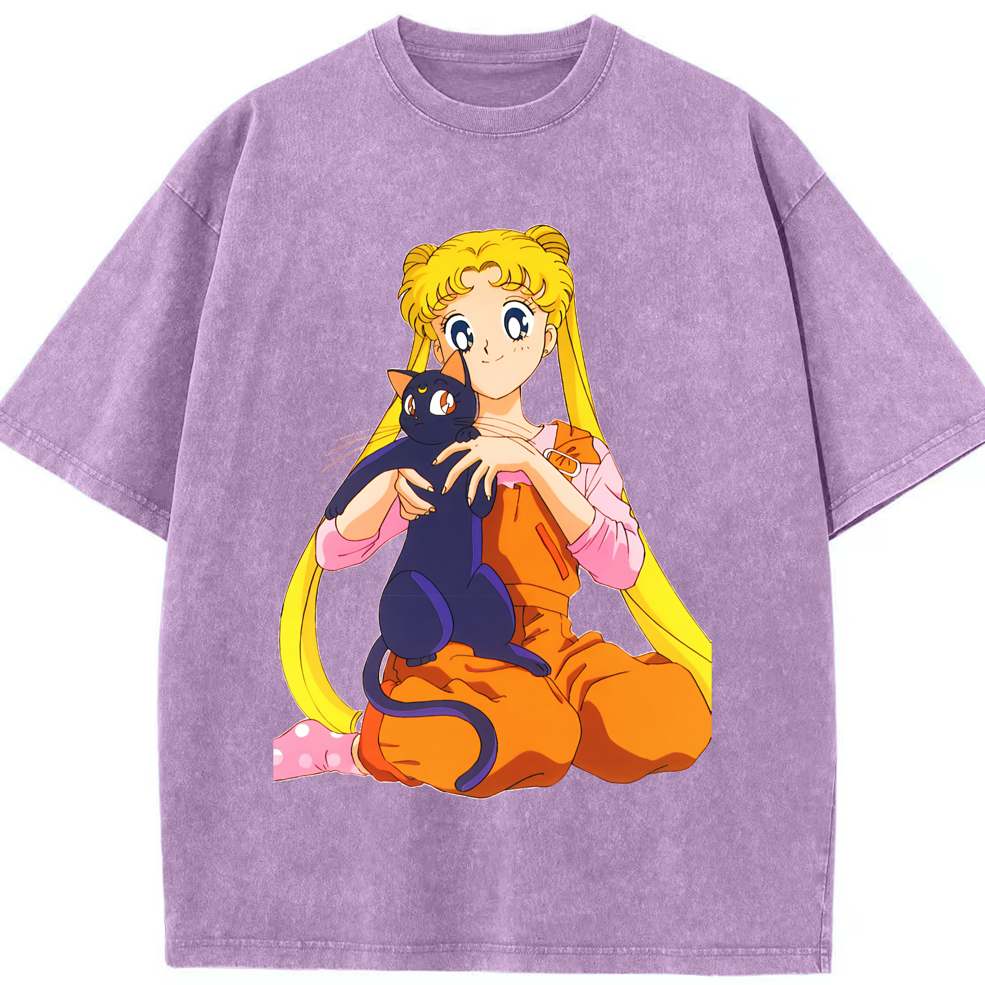 （画像用） 美少女戦士セーラームーン 愛野 美奈子 あいの みなこ Sailor Moon Aino Minako 綿100% ヴィンテージ風 半袖Tシャツ（フロントプリント）