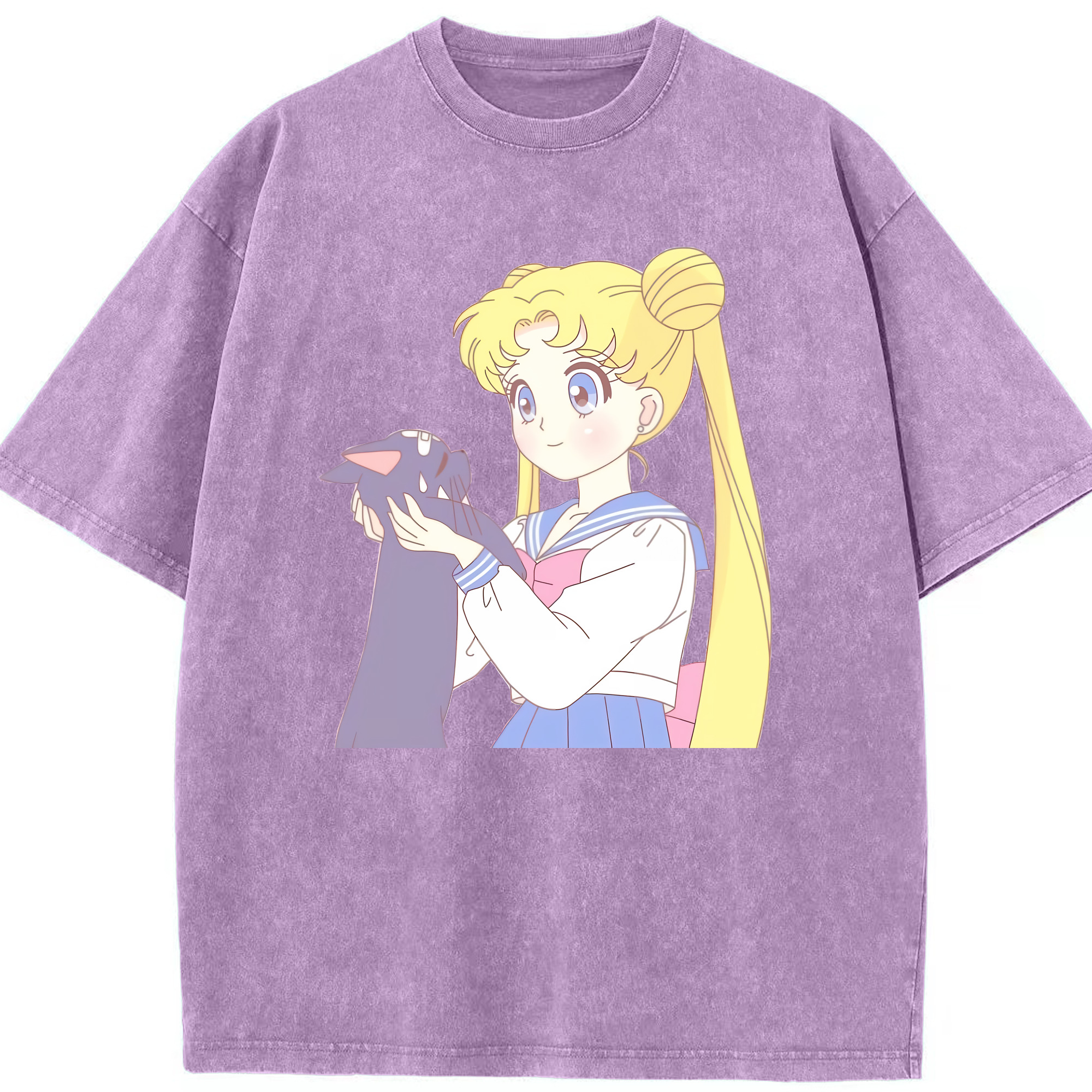 （画像用） 美少女戦士セーラームーン 愛野 美奈子 あいの みなこ Sailor Moon Aino Minako 綿100% ヴィンテージ風 半袖Tシャツ（フロントプリント）