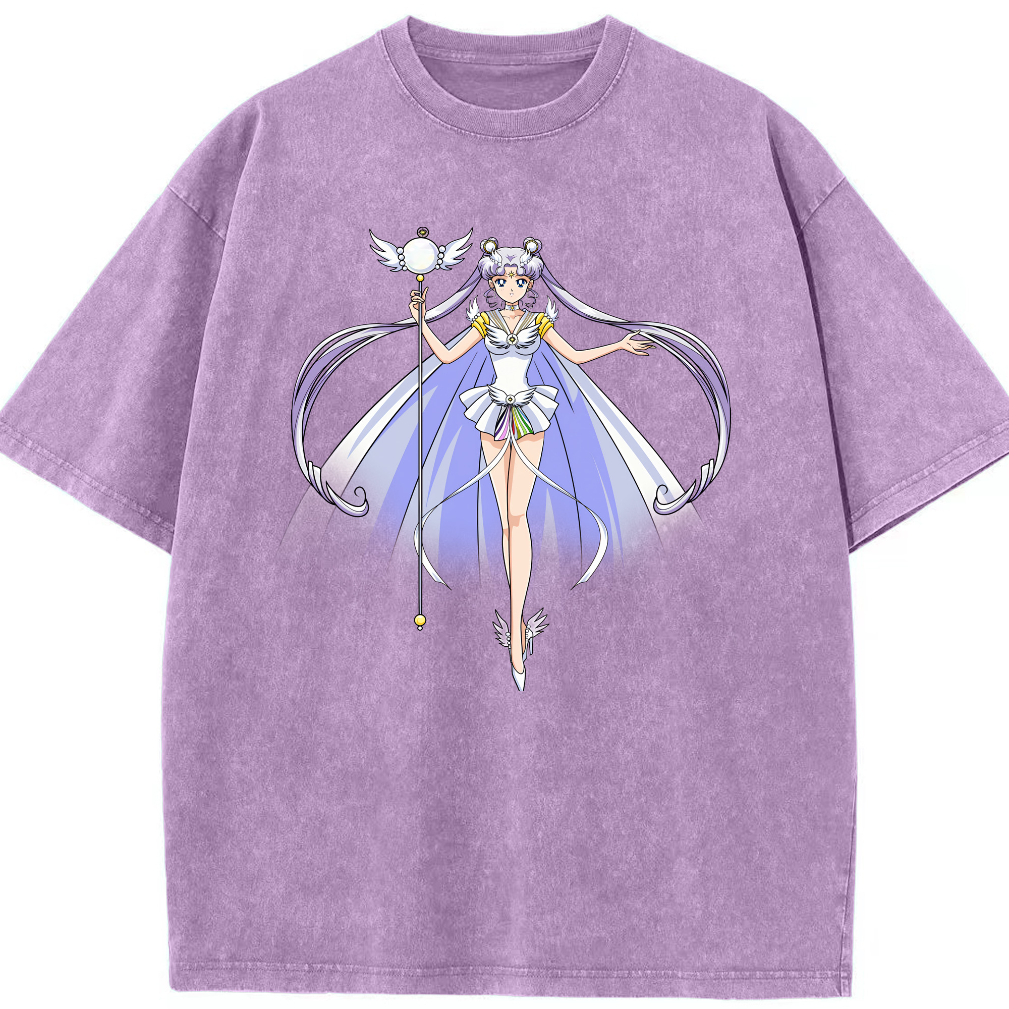 （画像用） 美少女戦士セーラームーン 月野 うさぎ つきの うさぎ Sailor Moon Tsukino Usagi 綿100% ヴィンテージ風 半袖Tシャツ（フロントプリント）