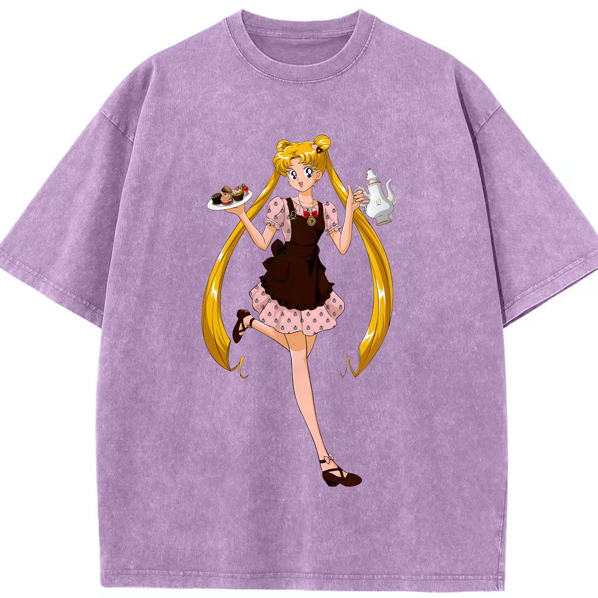 （画像用） 美少女戦士セーラームーン 愛野 美奈子 あいの みなこ Sailor Moon Aino Minako 綿100% ヴィンテージ風 半袖Tシャツ（フロントプリント）