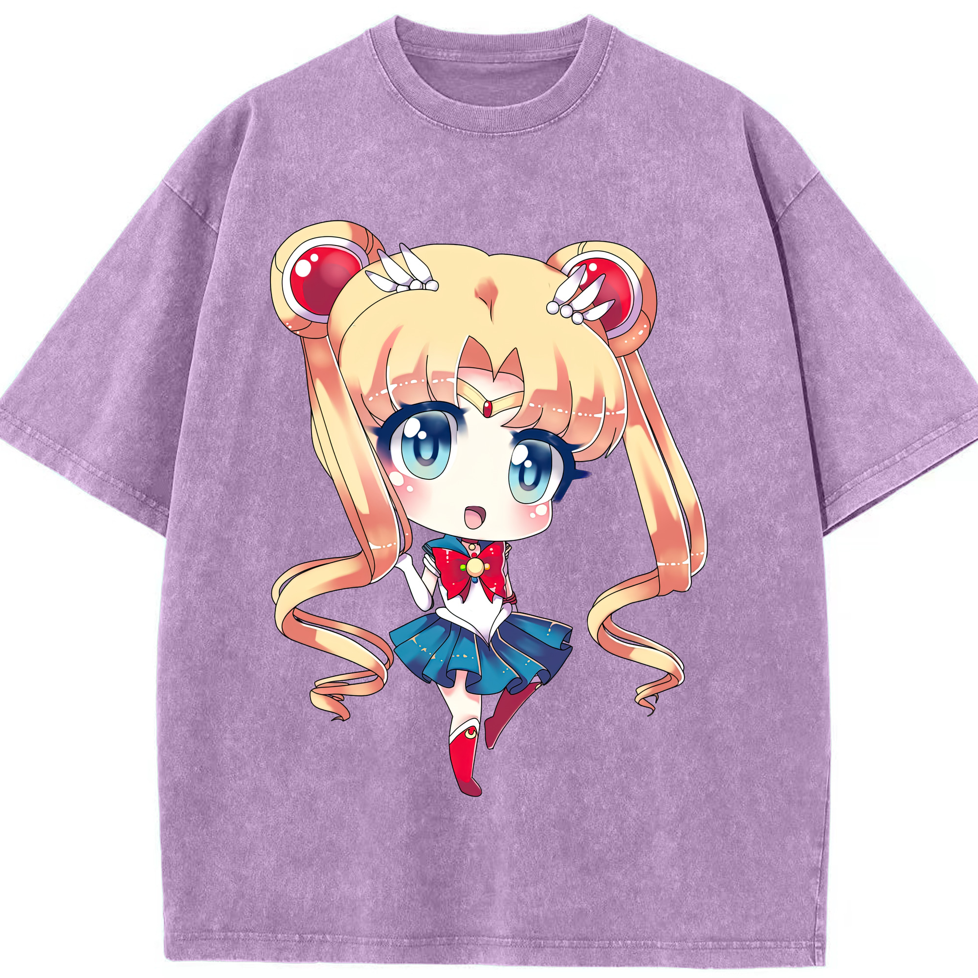 （画像用） 美少女戦士セーラームーン 月野 うさぎ つきの うさぎ Sailor Moon Tsukino Usagi 綿100% ヴィンテージ風 半袖Tシャツ（フロントプリント）