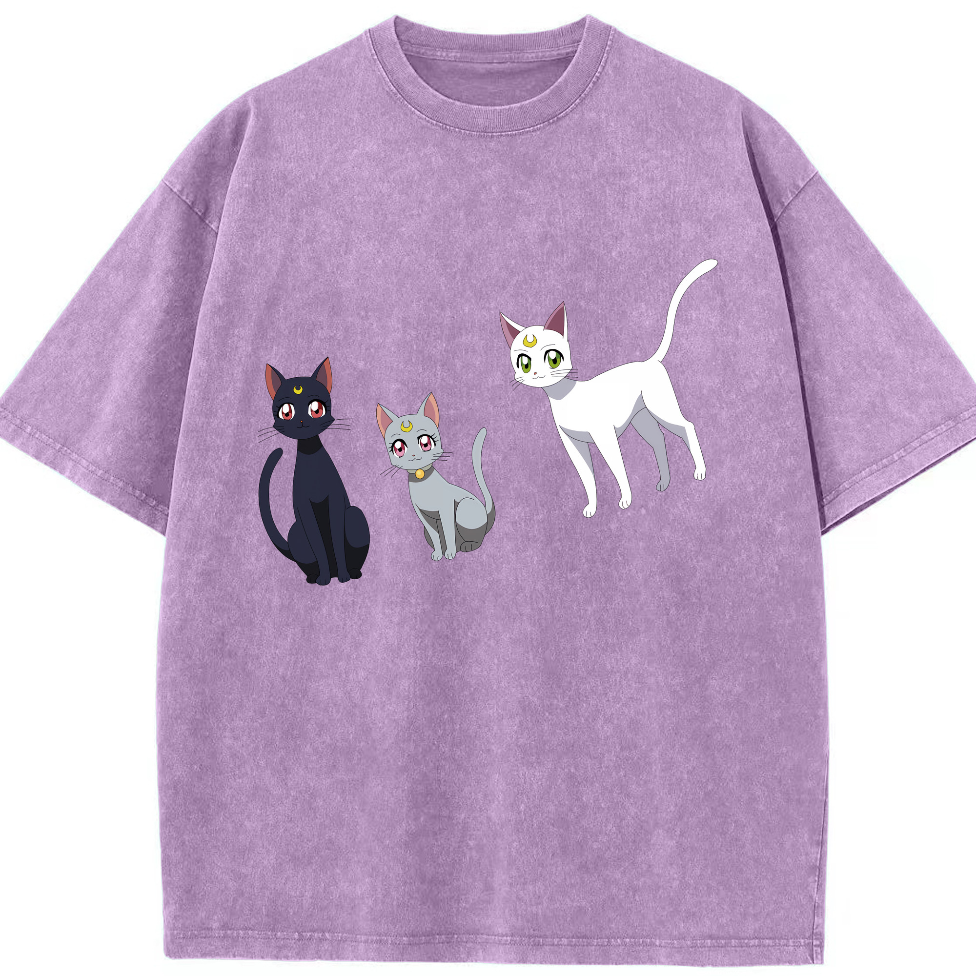 （画像用） 美少女戦士セーラームーン Sailor Moon 綿100% ヴィンテージ風 半袖Tシャツ（フロントプリント）