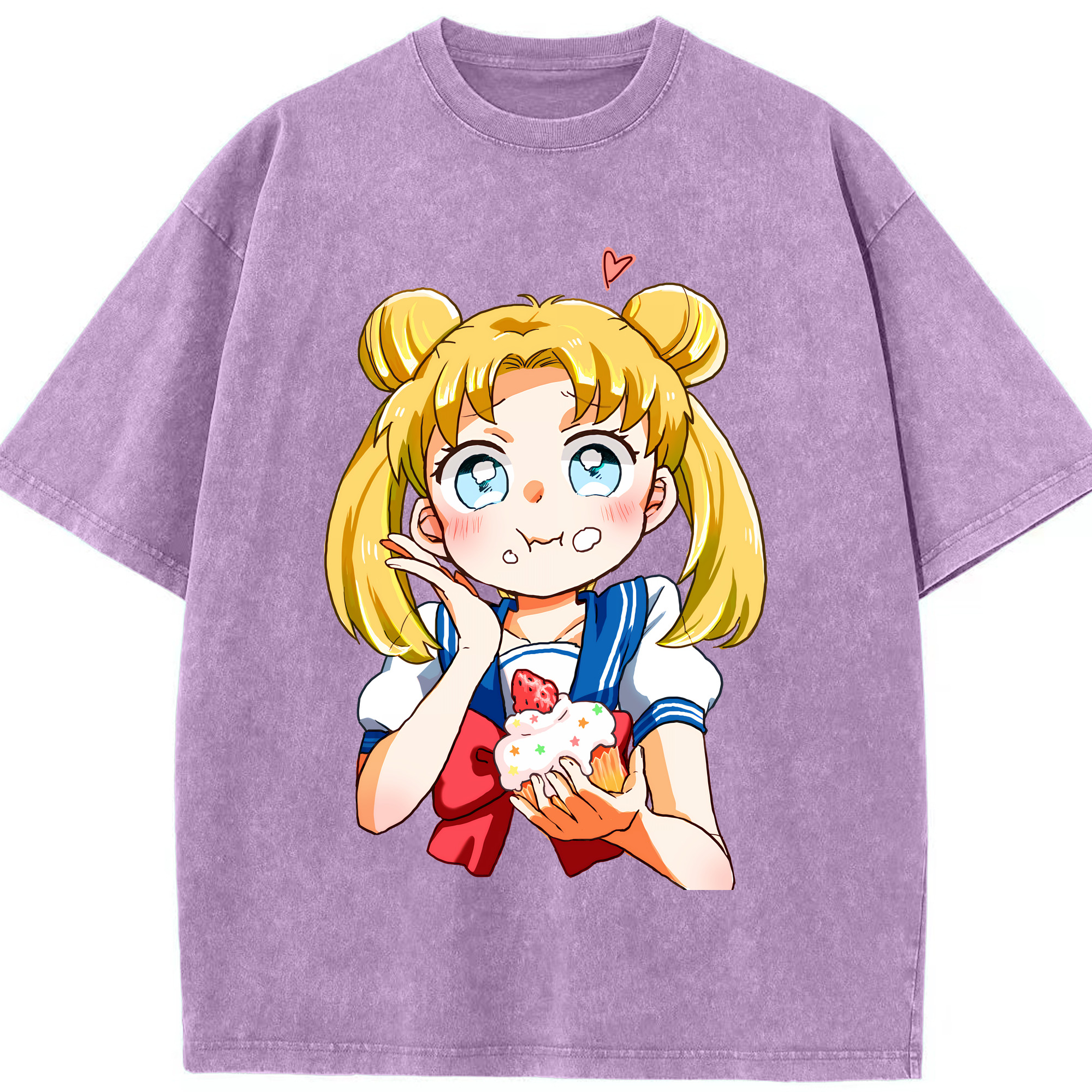（画像用） 美少女戦士セーラームーン 愛野 美奈子 あいの みなこ Sailor Moon Aino Minako 綿100% ヴィンテージ風 半袖Tシャツ（フロントプリント）