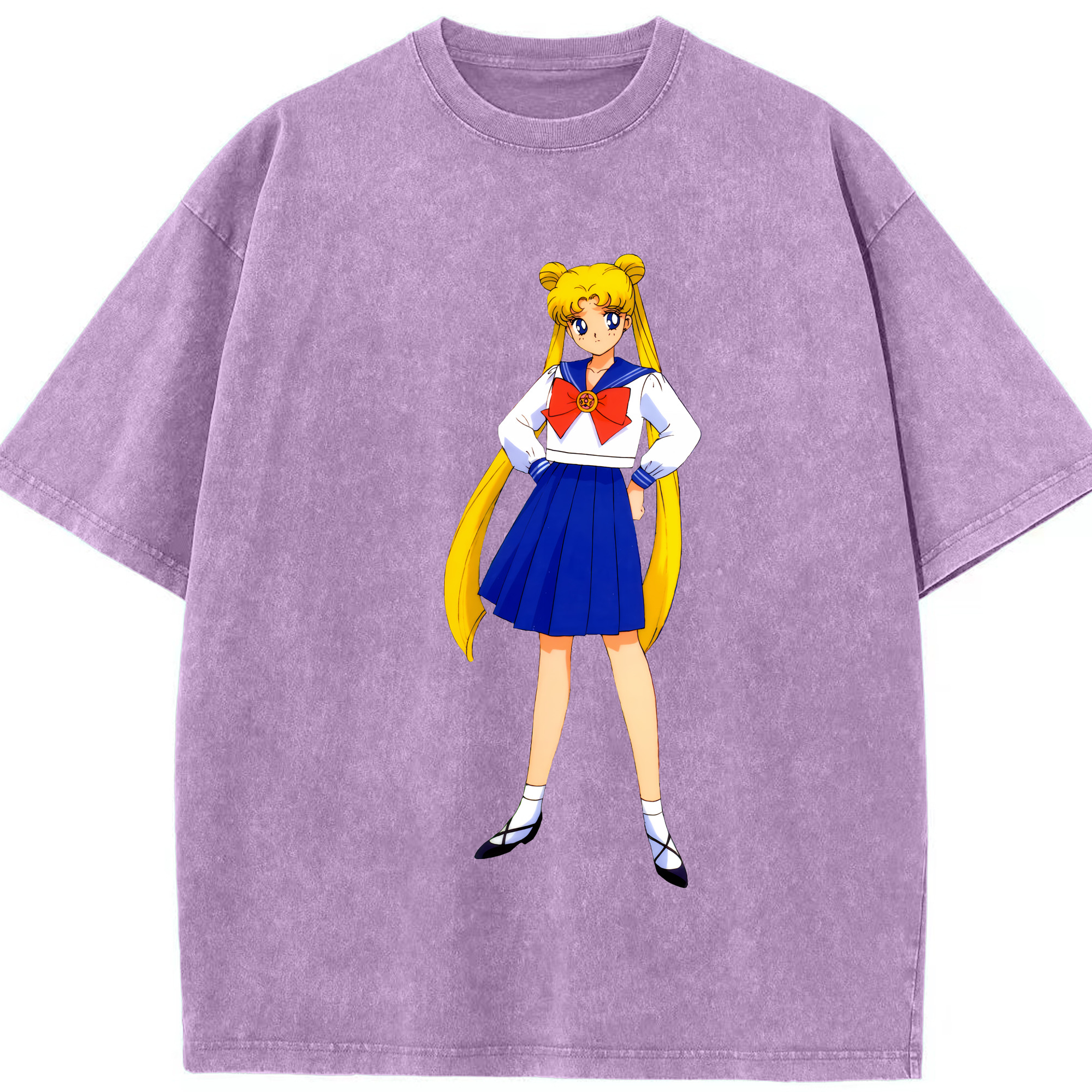 （画像用） 美少女戦士セーラームーン 愛野 美奈子 あいの みなこ Sailor Moon Aino Minako 綿100% ヴィンテージ風 半袖Tシャツ（フロントプリント）