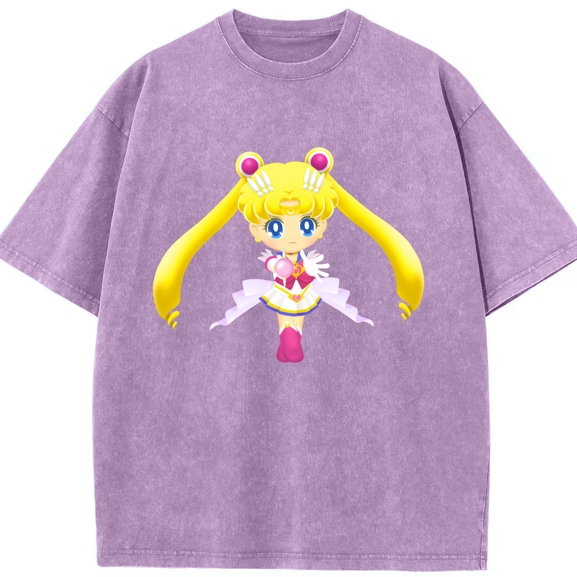 （画像用） 美少女戦士セーラームーン 月野 うさぎ つきの うさぎ Sailor Moon Tsukino Usagi 綿100% ヴィンテージ風 半袖Tシャツ（フロントプリント）