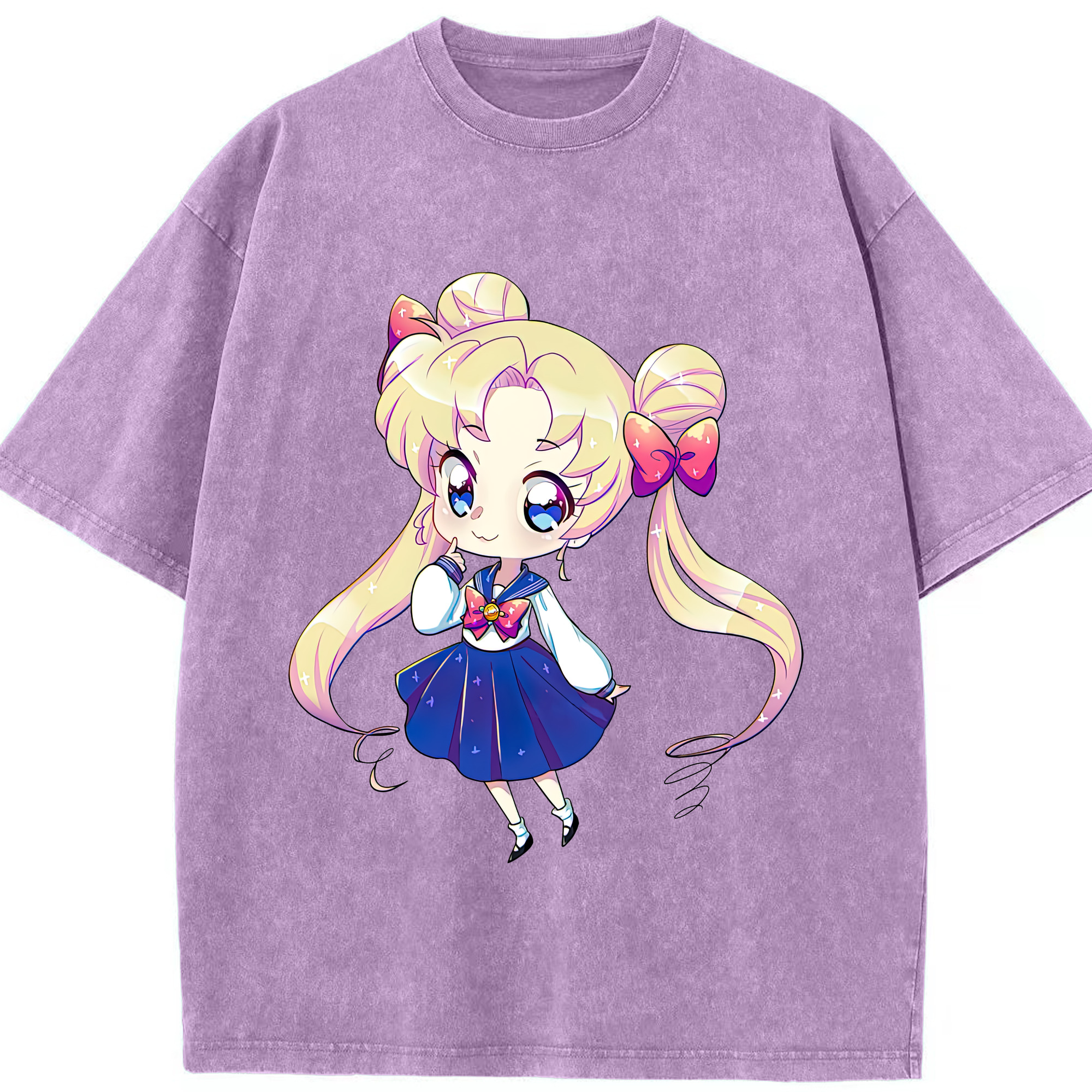 （画像用） 美少女戦士セーラームーン 月野 うさぎ つきの うさぎ Sailor Moon Tsukino Usagi 綿100% ヴィンテージ風 半袖Tシャツ（フロントプリント）