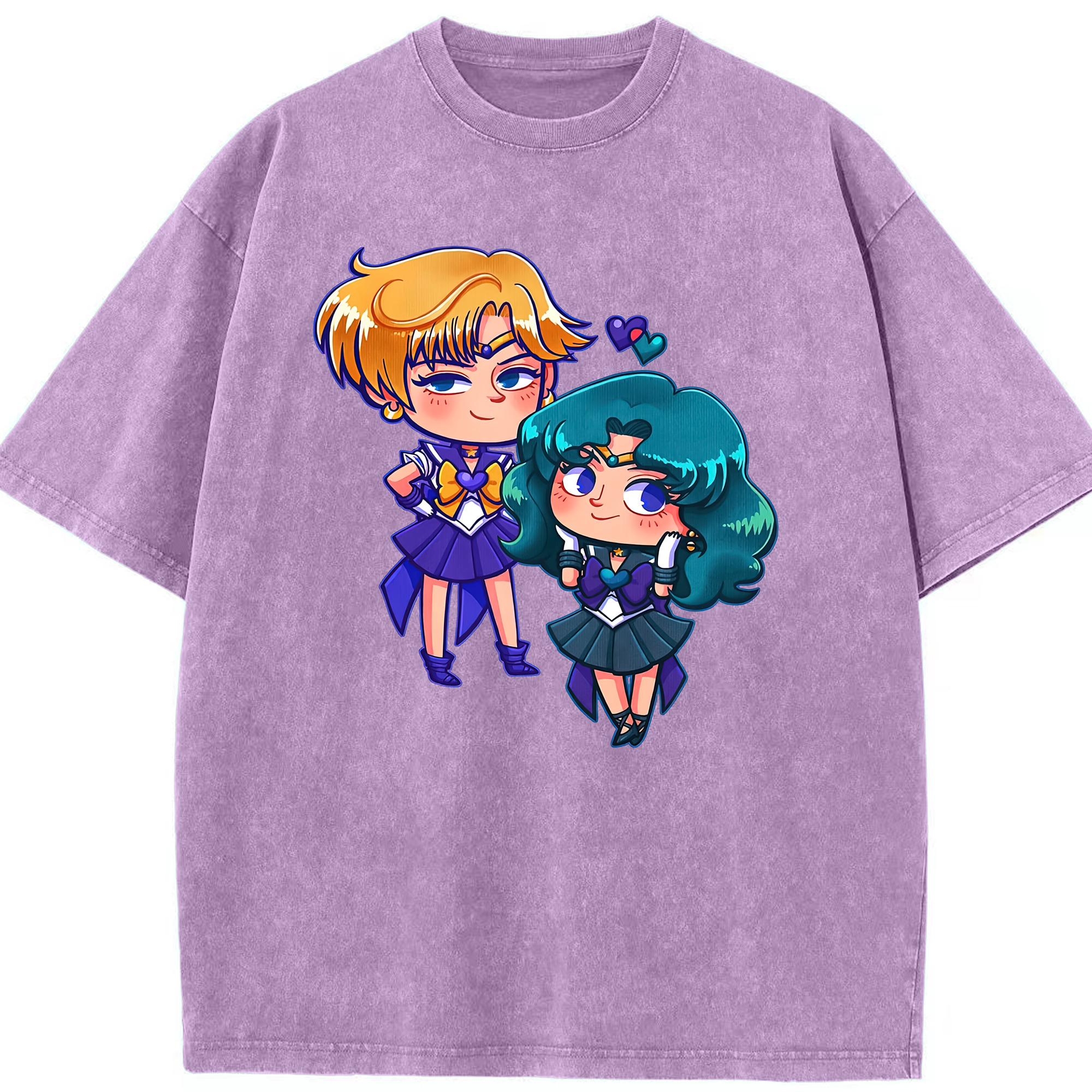 （画像用） 美少女戦士セーラームーン 天王はるか Sailor Moon Tenoh Haruka 綿100% ヴィンテージ風 半袖Tシャツ（フロントプリント）