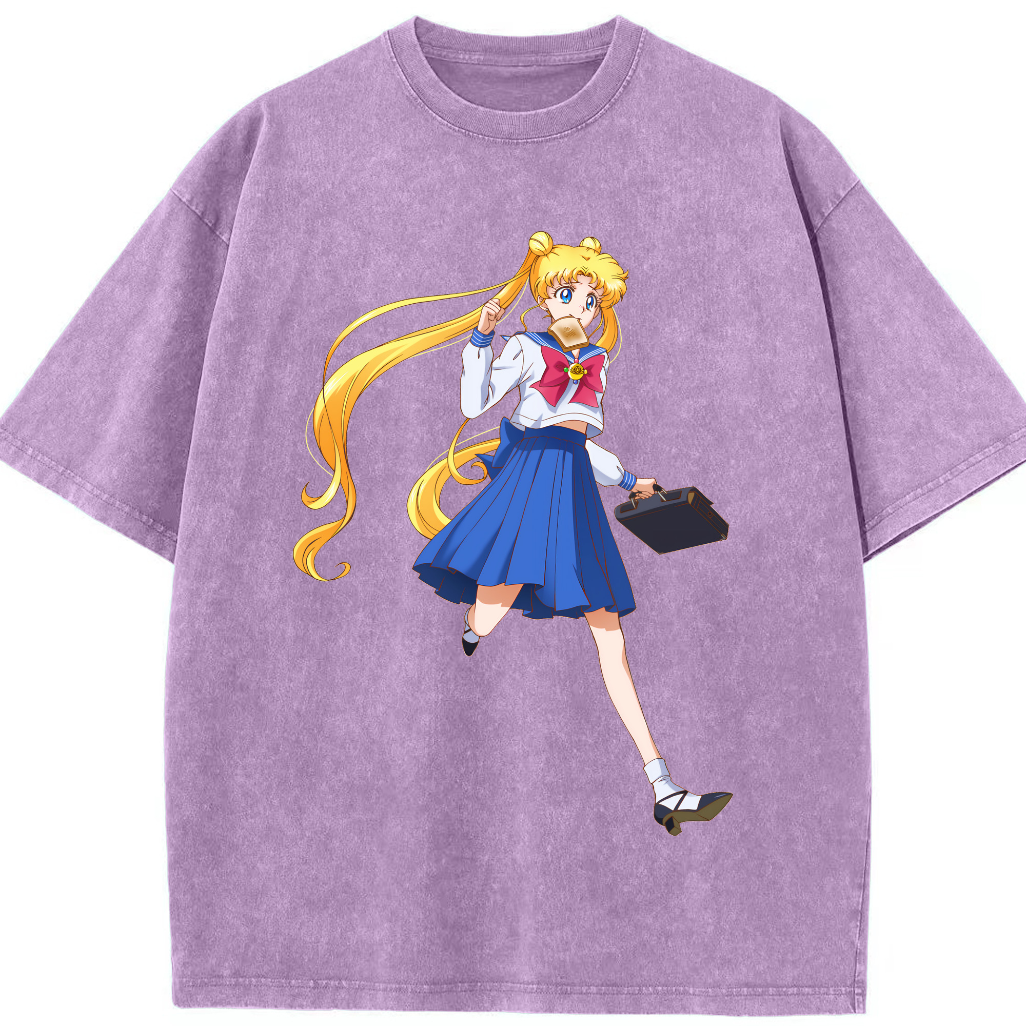 （画像用） 美少女戦士セーラームーン 愛野 美奈子 あいの みなこ Sailor Moon Aino Minako 綿100% ヴィンテージ風 半袖Tシャツ（フロントプリント）