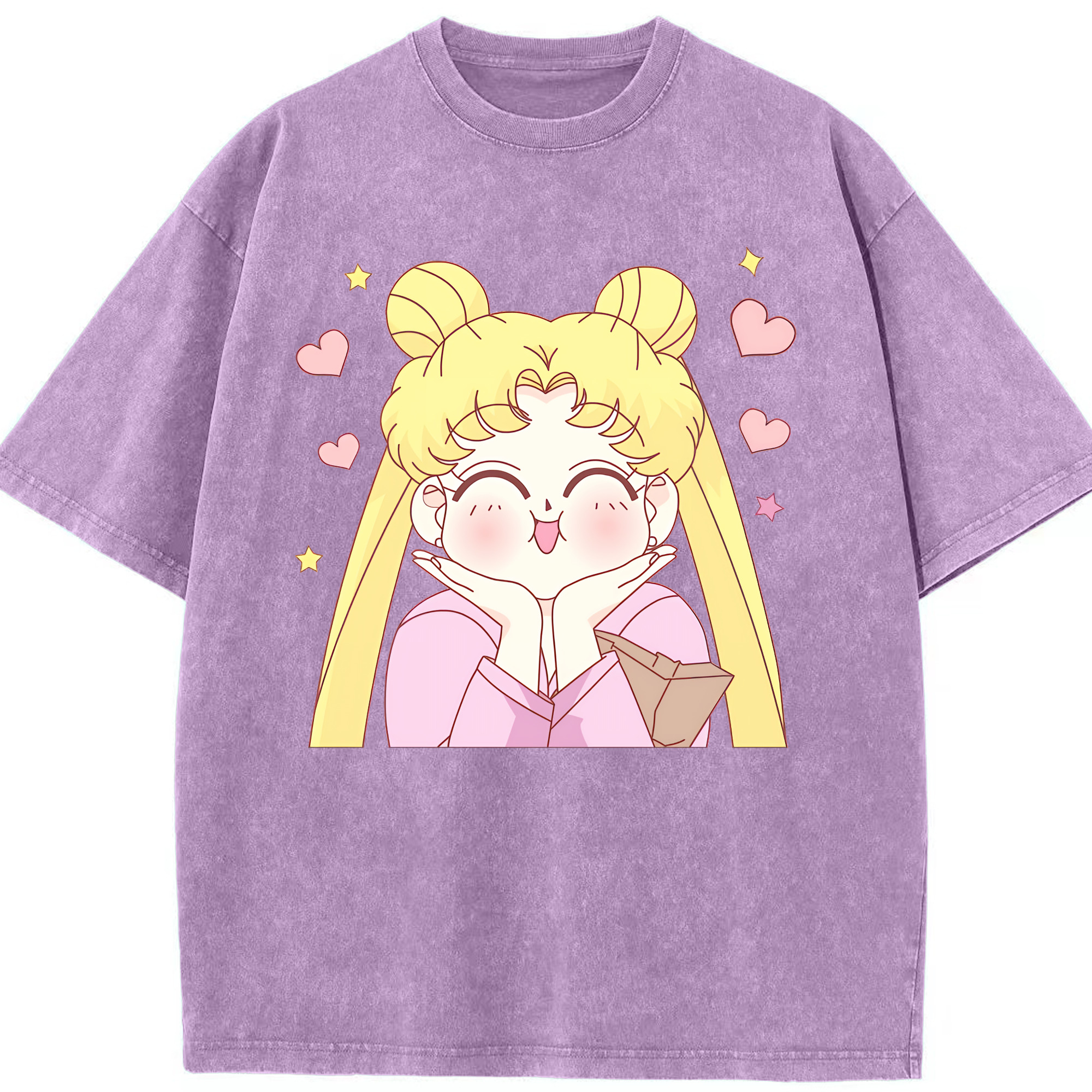 （画像用） 美少女戦士セーラームーン 愛野 美奈子 あいの みなこ Sailor Moon Aino Minako 綿100% ヴィンテージ風 半袖Tシャツ（フロントプリント）