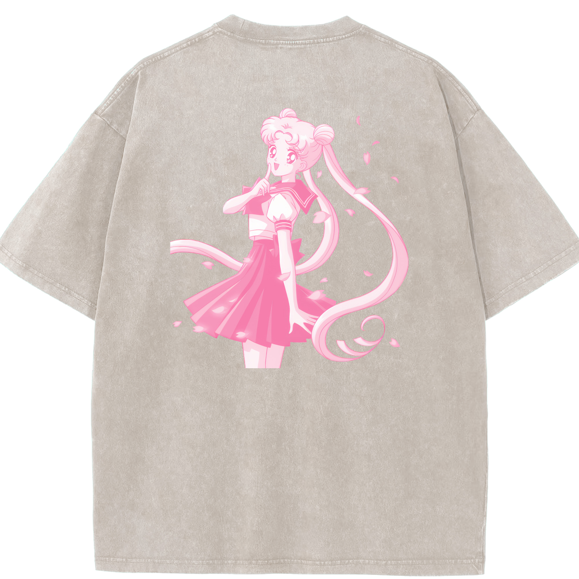 （画像用） 美少女戦士セーラームーン 愛野 美奈子 あいの みなこ Sailor Moon Aino Minako 綿100% ヴィンテージ風 半袖Tシャツ（背面プリント）