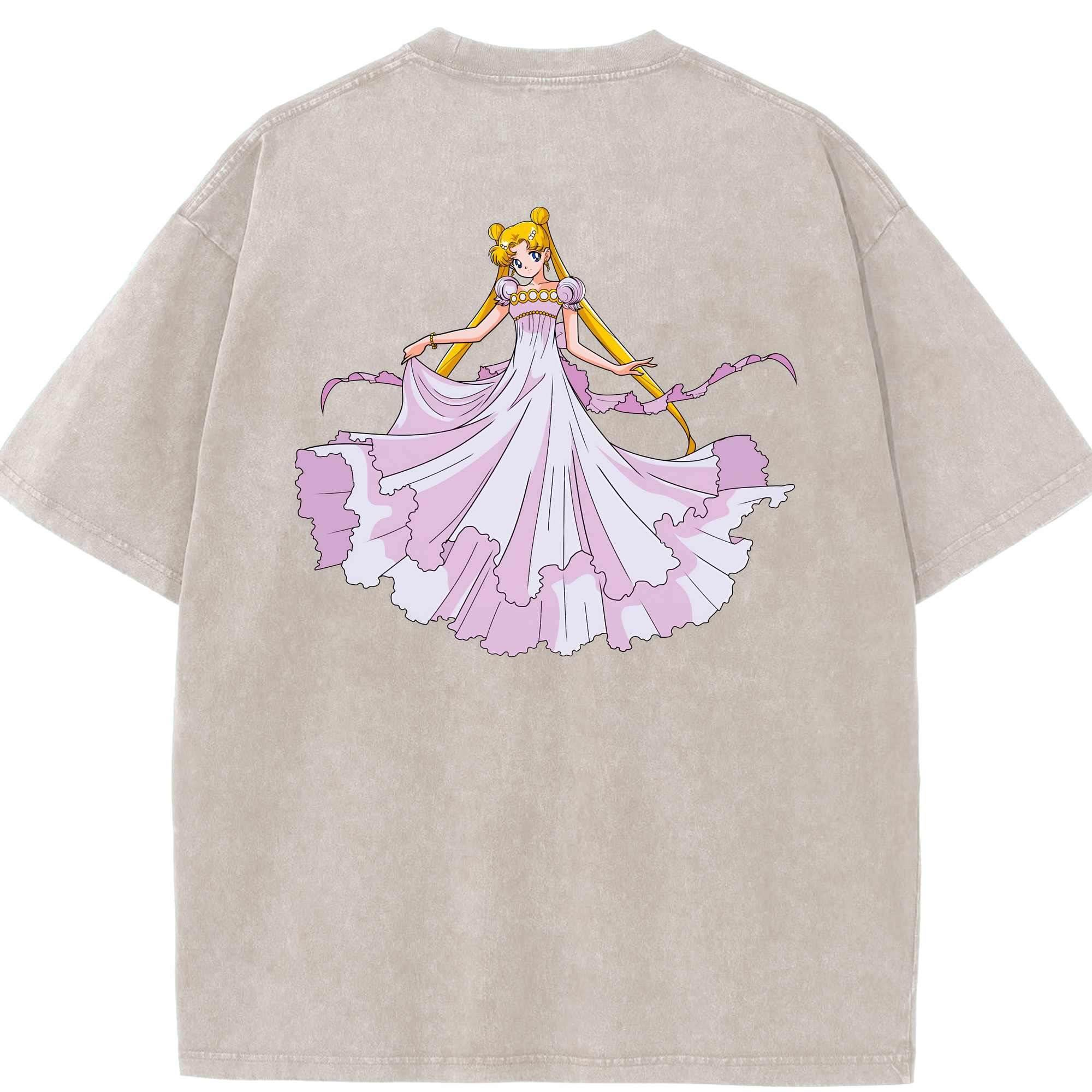 （画像用） 美少女戦士セーラームーン 愛野 美奈子 あいの みなこ Sailor Moon Aino Minako 綿100% ヴィンテージ風 半袖Tシャツ（背面プリント）