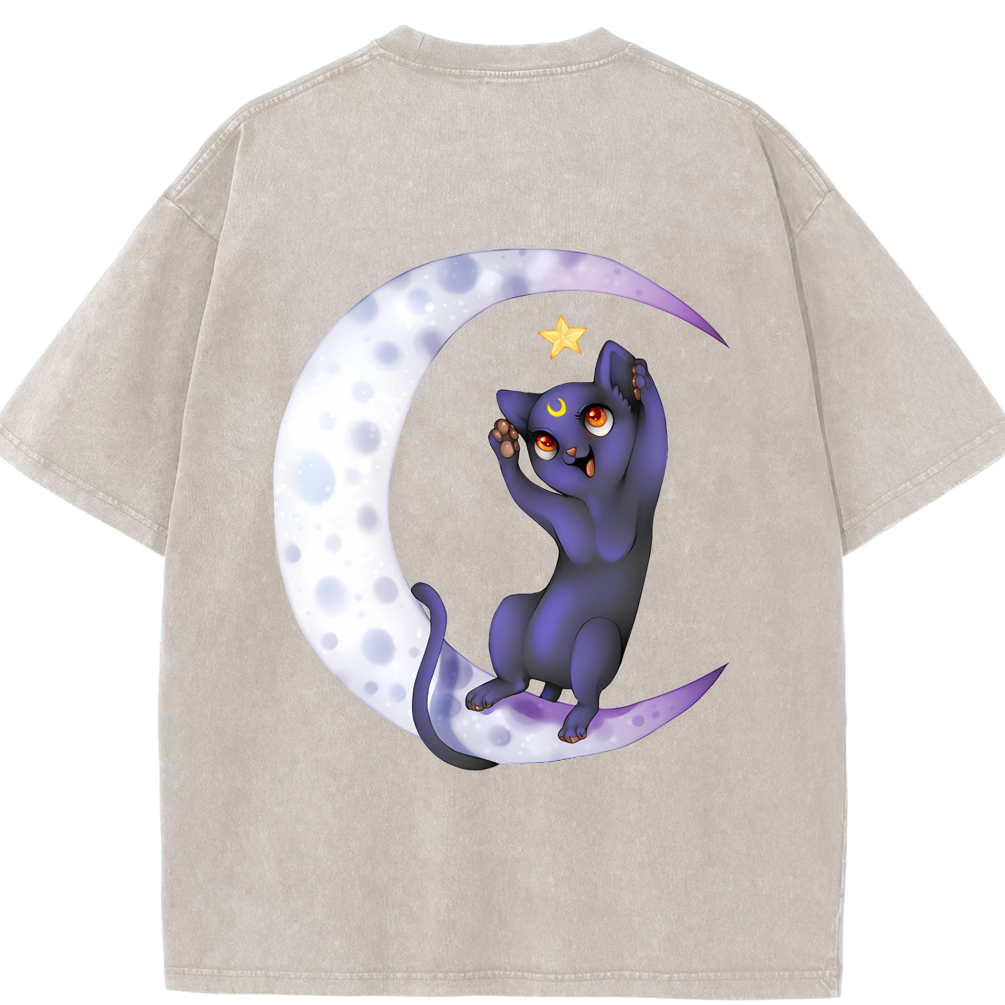（画像用） 美少女戦士セーラームーン Sailor Moon 綿100% ヴィンテージ風 半袖Tシャツ（背面プリント）