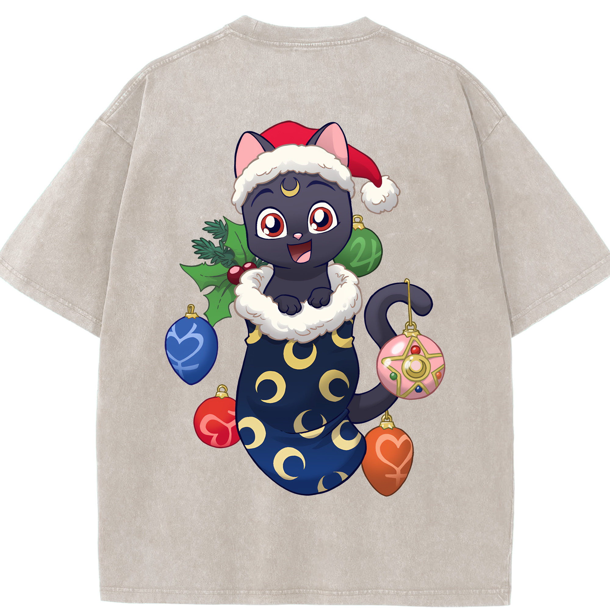 （画像用） 美少女戦士セーラームーン Sailor Moon 綿100% ヴィンテージ風 半袖Tシャツ（背面プリント）