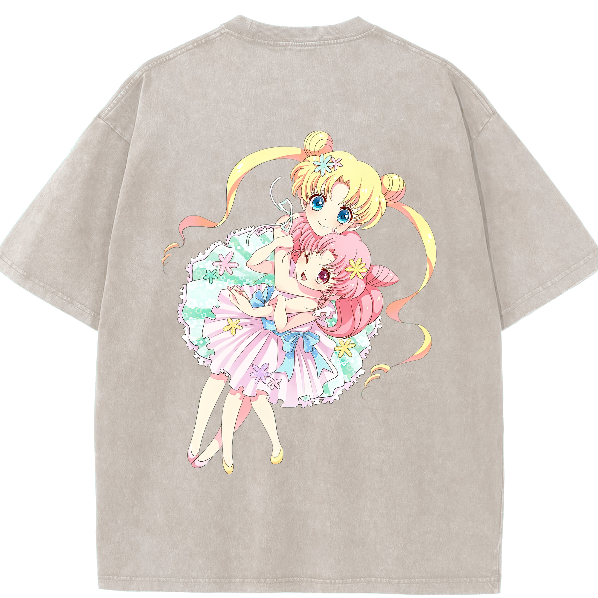 （画像用） 美少女戦士セーラームーン 愛野 美奈子 あいの みなこ Sailor Moon Aino Minako 綿100% ヴィンテージ風 半袖Tシャツ（背面プリント）
