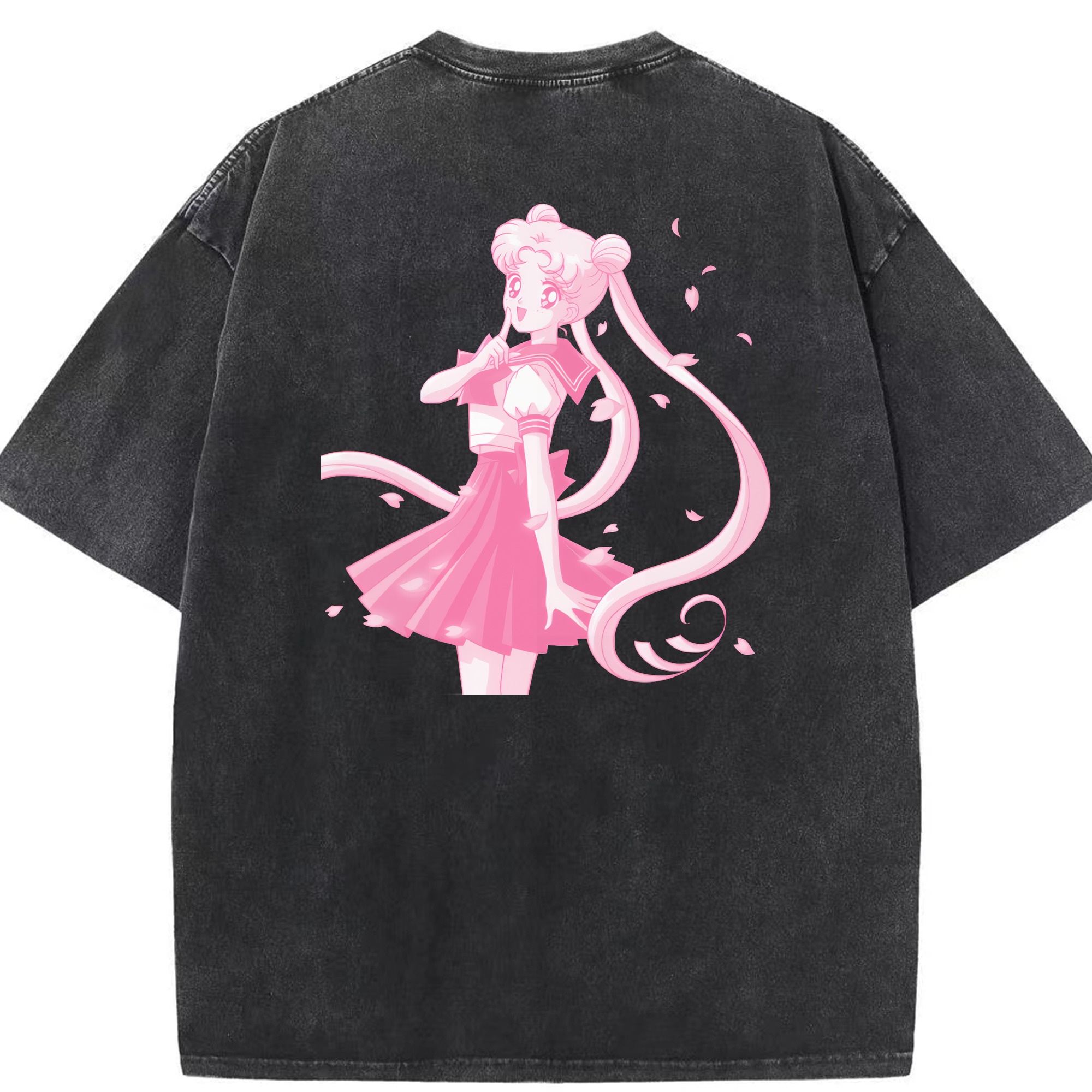 （画像用） 美少女戦士セーラームーン 愛野 美奈子 あいの みなこ Sailor Moon Aino Minako 綿100% ヴィンテージ風 半袖Tシャツ（背面プリント）
