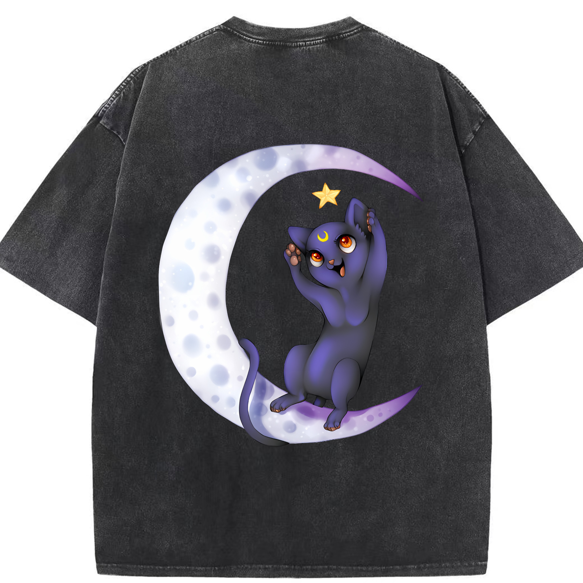 （画像用） 美少女戦士セーラームーン Sailor Moon 綿100% ヴィンテージ風 半袖Tシャツ（背面プリント）