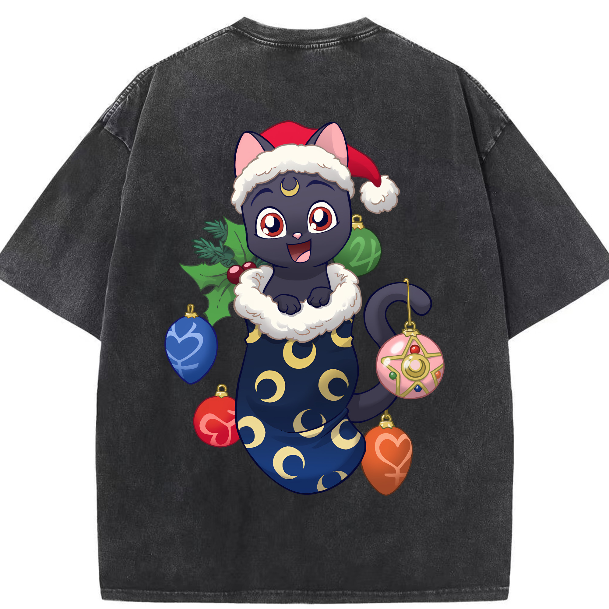 （画像用） 美少女戦士セーラームーン Sailor Moon 綿100% ヴィンテージ風 半袖Tシャツ（背面プリント）