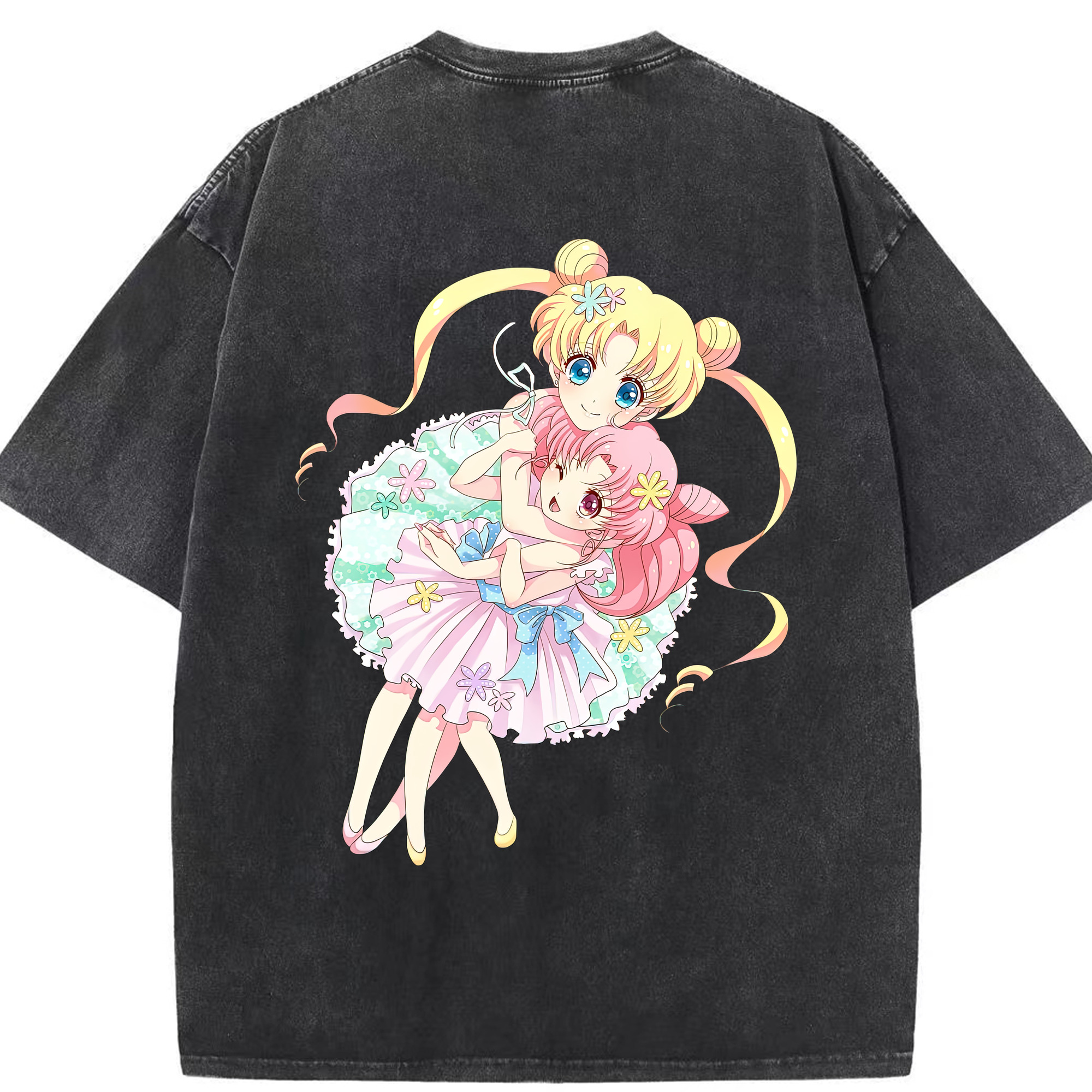 （画像用） 美少女戦士セーラームーン 愛野 美奈子 あいの みなこ Sailor Moon Aino Minako 綿100% ヴィンテージ風 半袖Tシャツ（背面プリント）