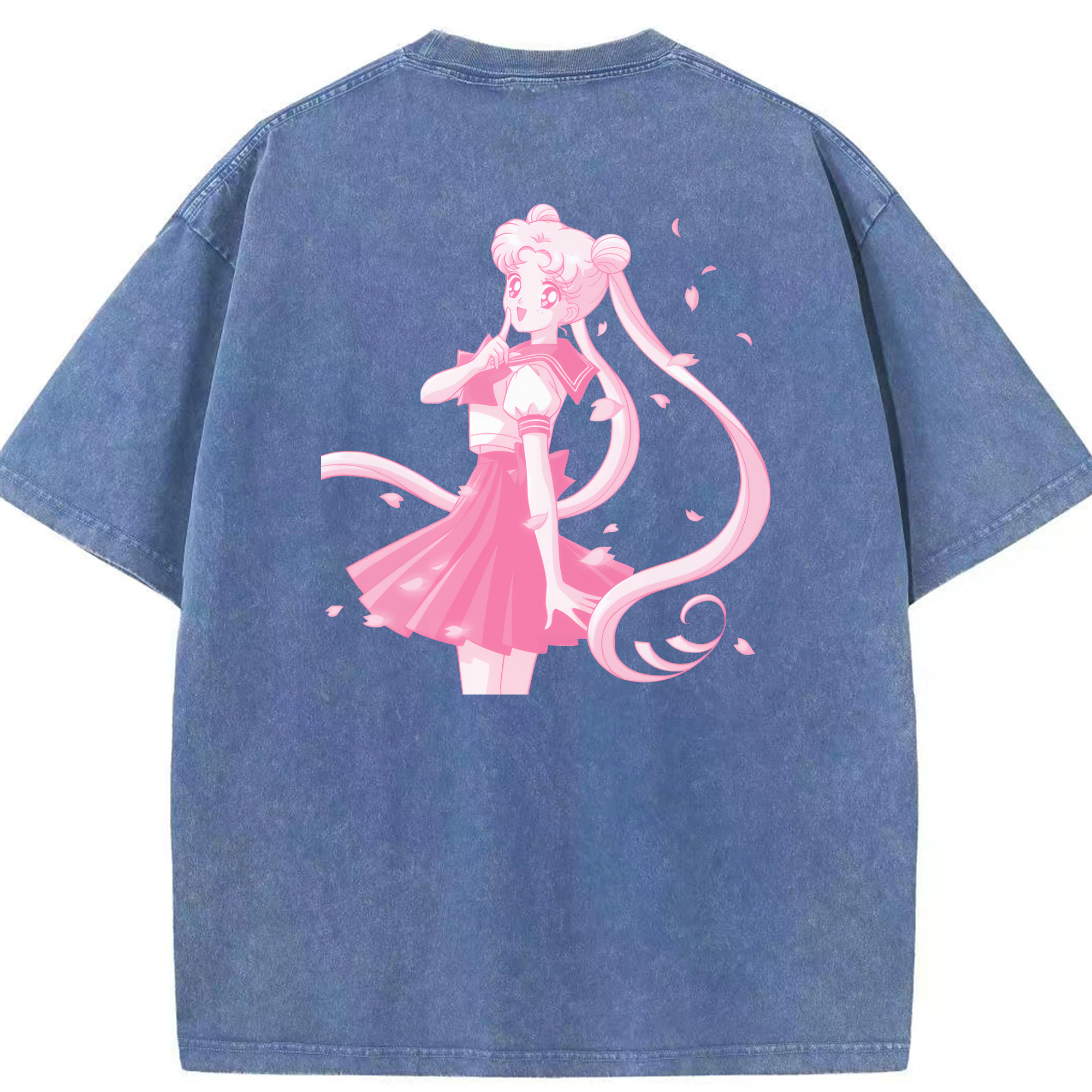 （画像用） 美少女戦士セーラームーン 愛野 美奈子 あいの みなこ Sailor Moon Aino Minako 綿100% ヴィンテージ風 半袖Tシャツ（背面プリント）